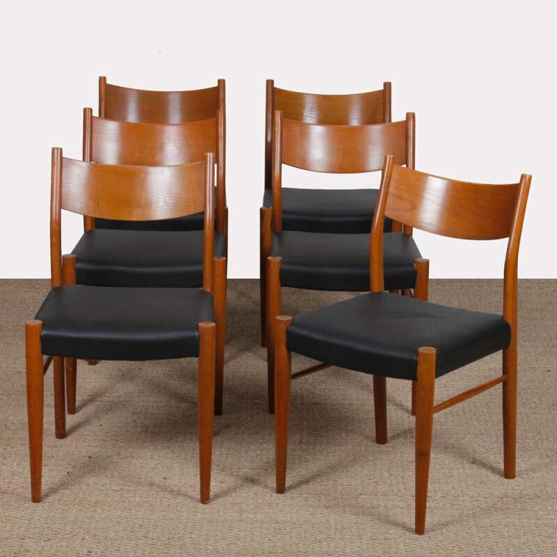 Suite Of 6 Chairs Published By Consorzio Sedie Friuli, 1960 photo furniture