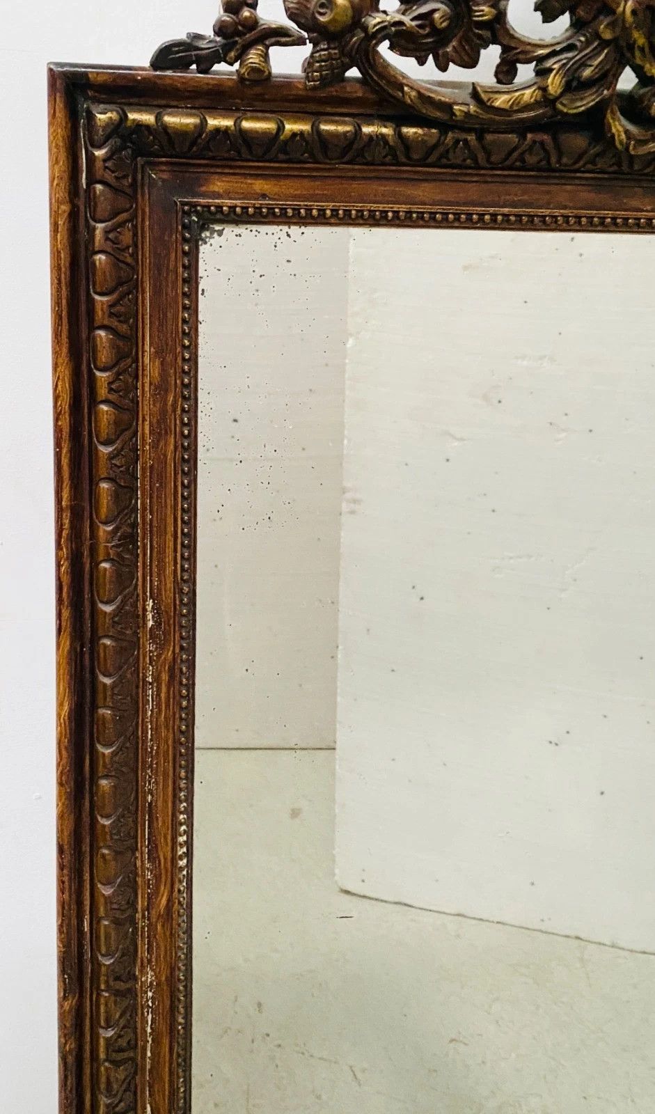 Napoleon III Style Mirror In Wood And Patinated Stucco 20th Century photo Home Decor