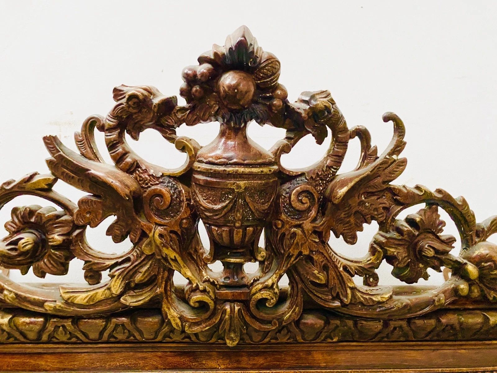 Napoleon III Style Mirror In Wood And Patinated Stucco 20th Century photo 571.5