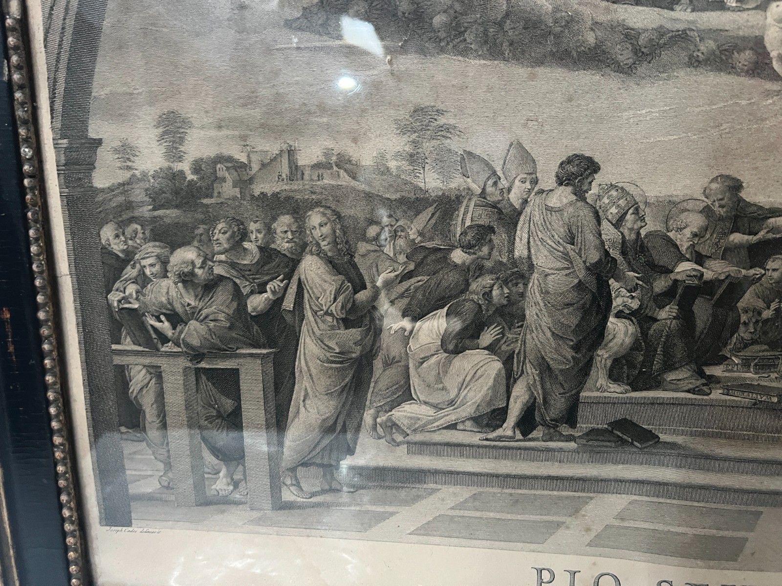 536.78 Pair Of 19th Century Glass Framed Engravings photo
