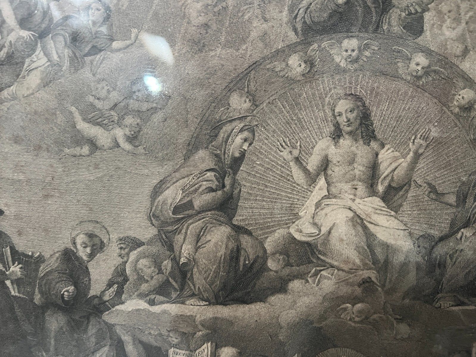 photo vintage Pair Of 19th Century Glass Framed Engravings