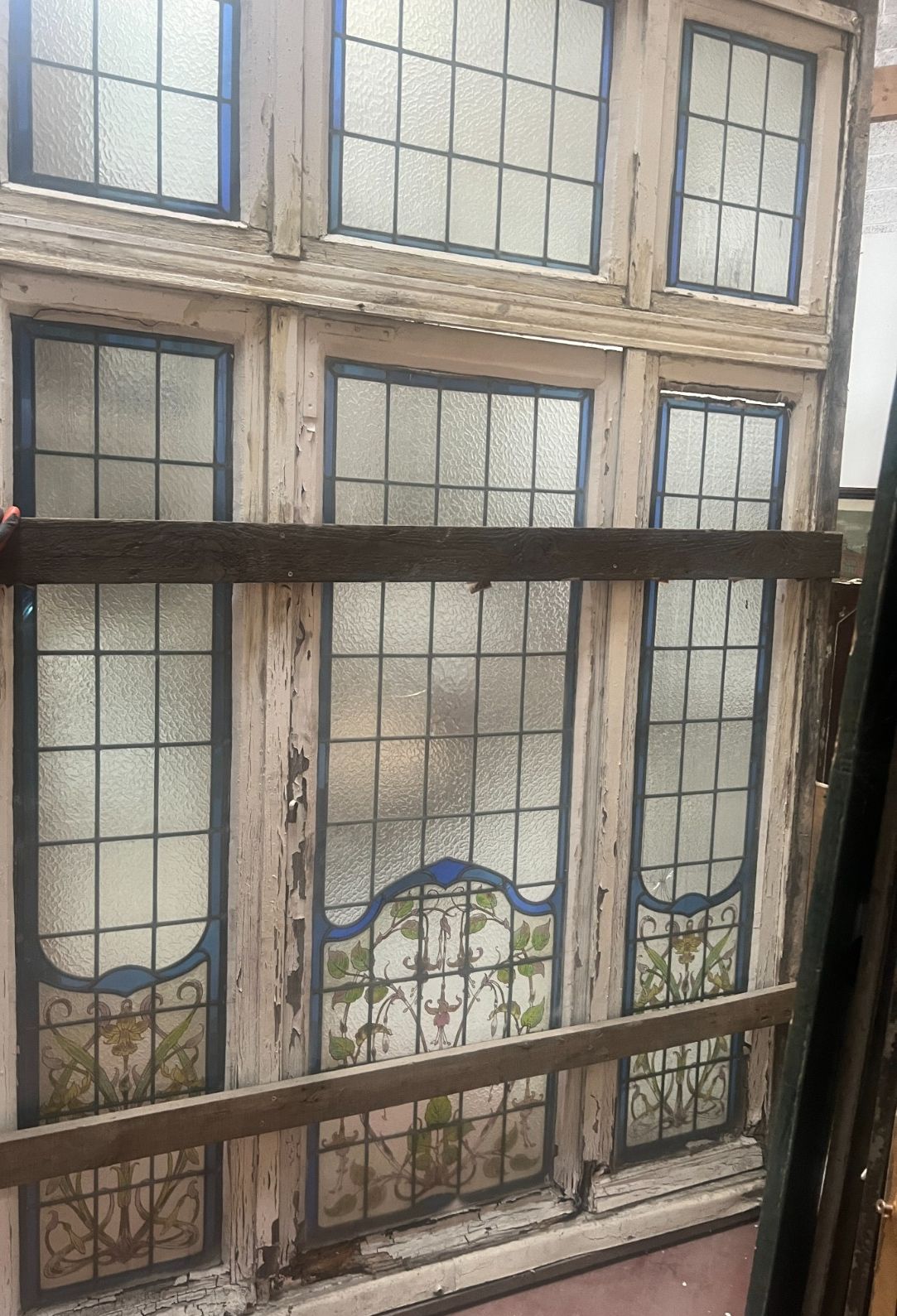Art Deco Stained Glass Impost Window Circa 1900 XX Century photo 1620.53