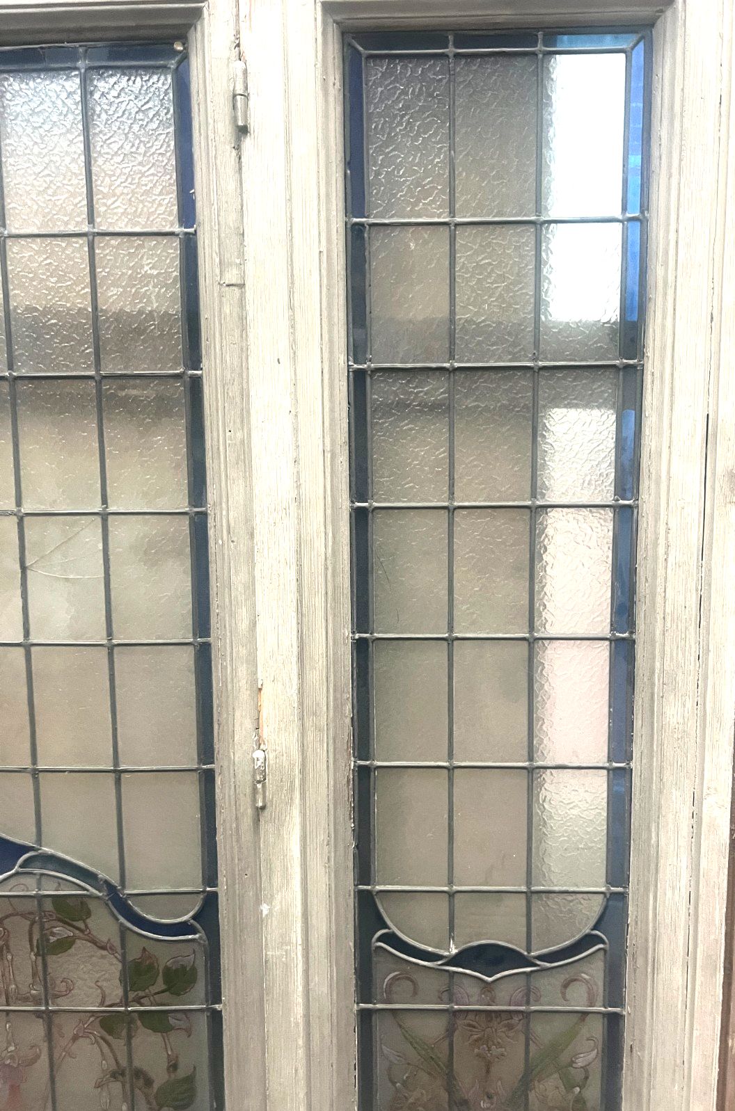 Art Art Deco Stained Glass Impost Window Circa 1900 XX Century photo