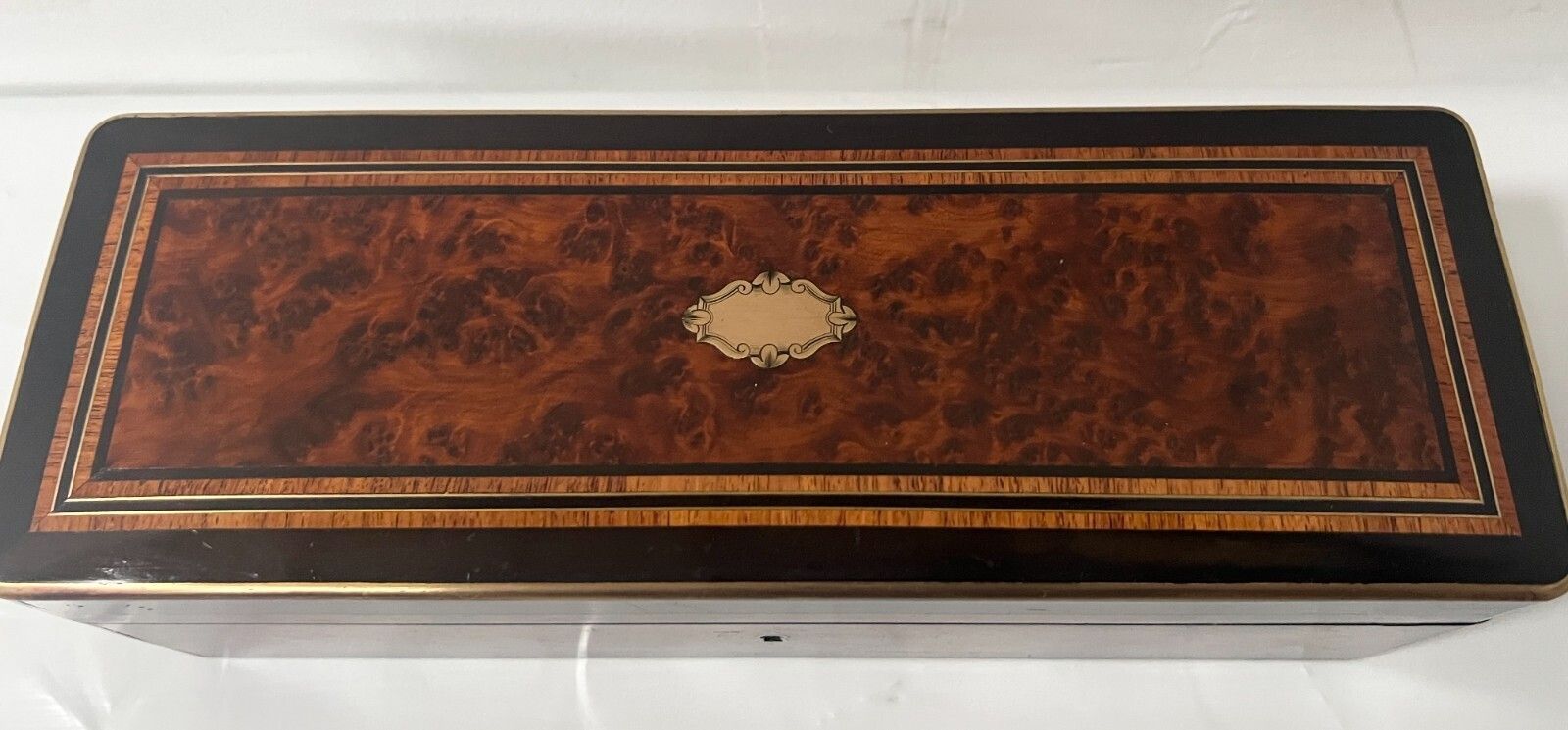 Glove Box In Thuya Magnifying Glass Napoleon III Marquetry Ball 19th Century photo vinterior
