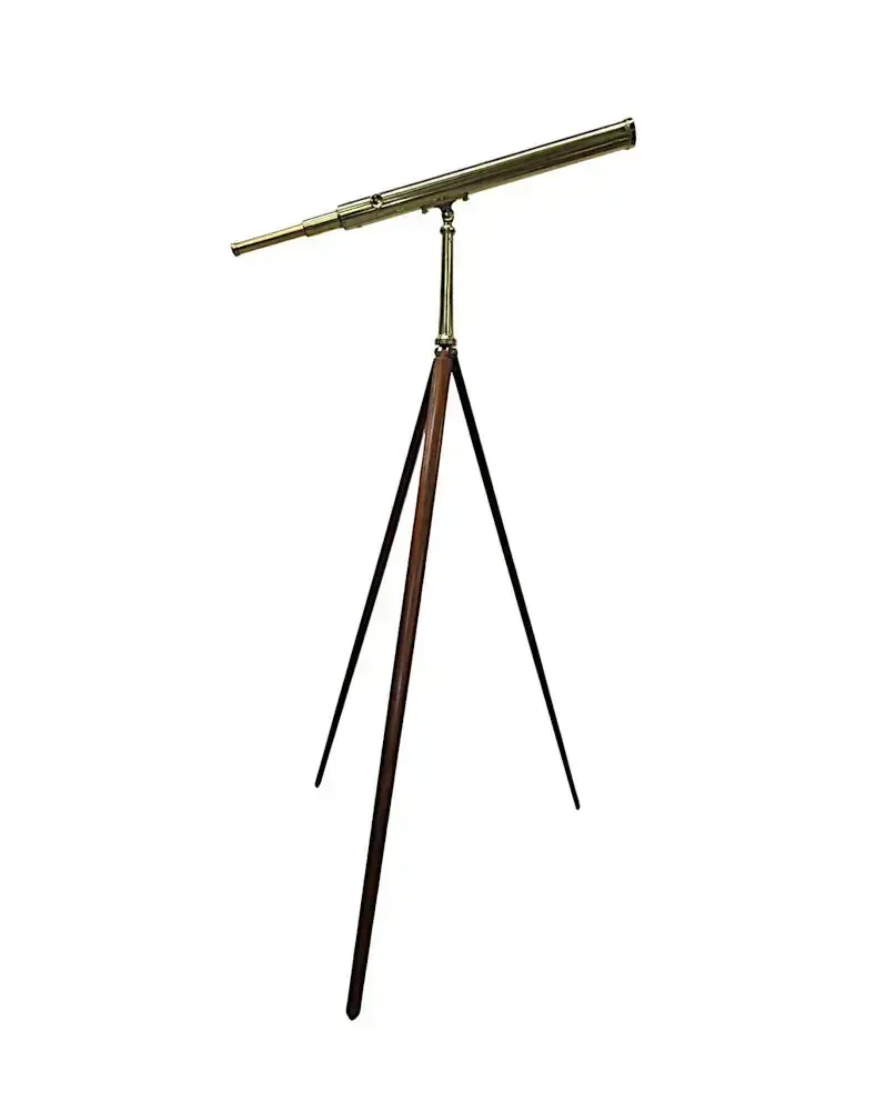 A Very Fine Early 19th Century Polished Brass Telescope By W.& T. Gilbert, London photo for sale