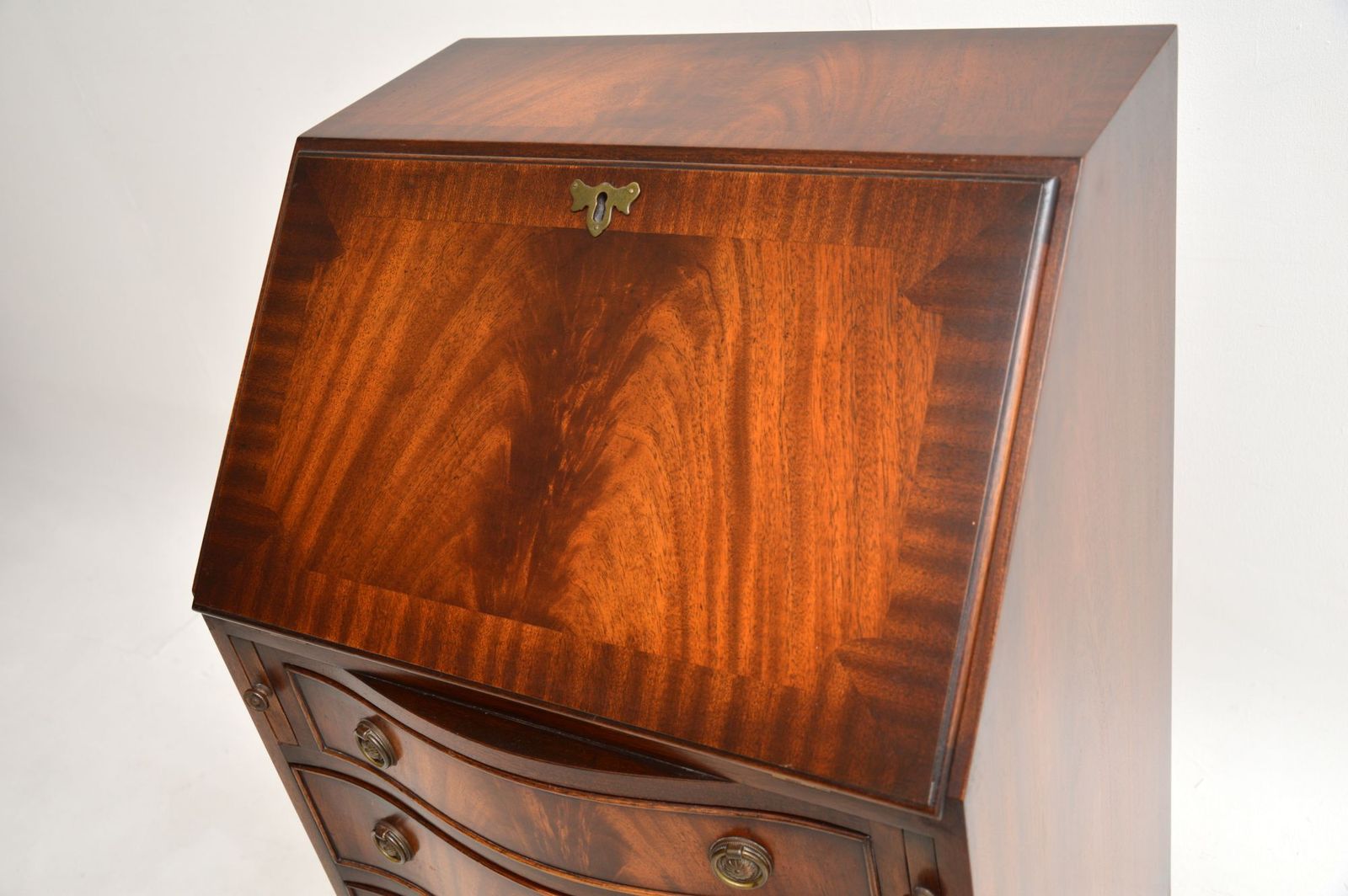Antique Georgian Style Mahogany Writing Bureau photo for sale