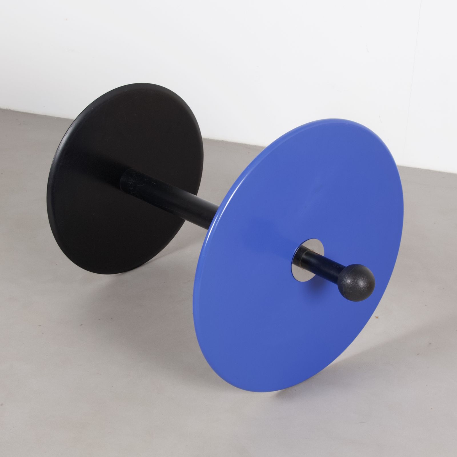 Very Rare Pair Of Blue Metal Side Tables Mod IV For Ikea, Sweden 1993 photo 495.0