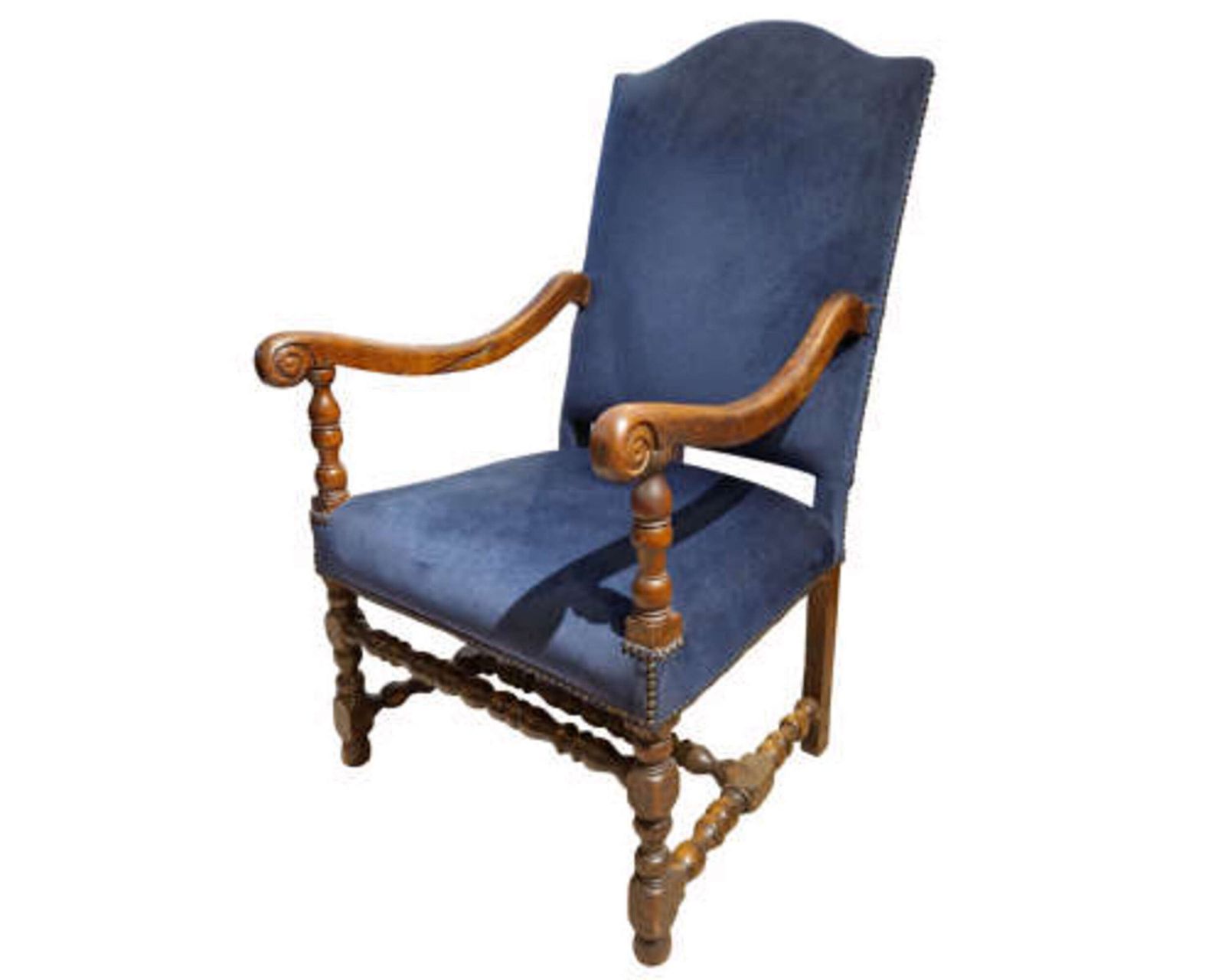 Late 19th Century Walnut Fauteuil In The William & Mary Style photo furniture