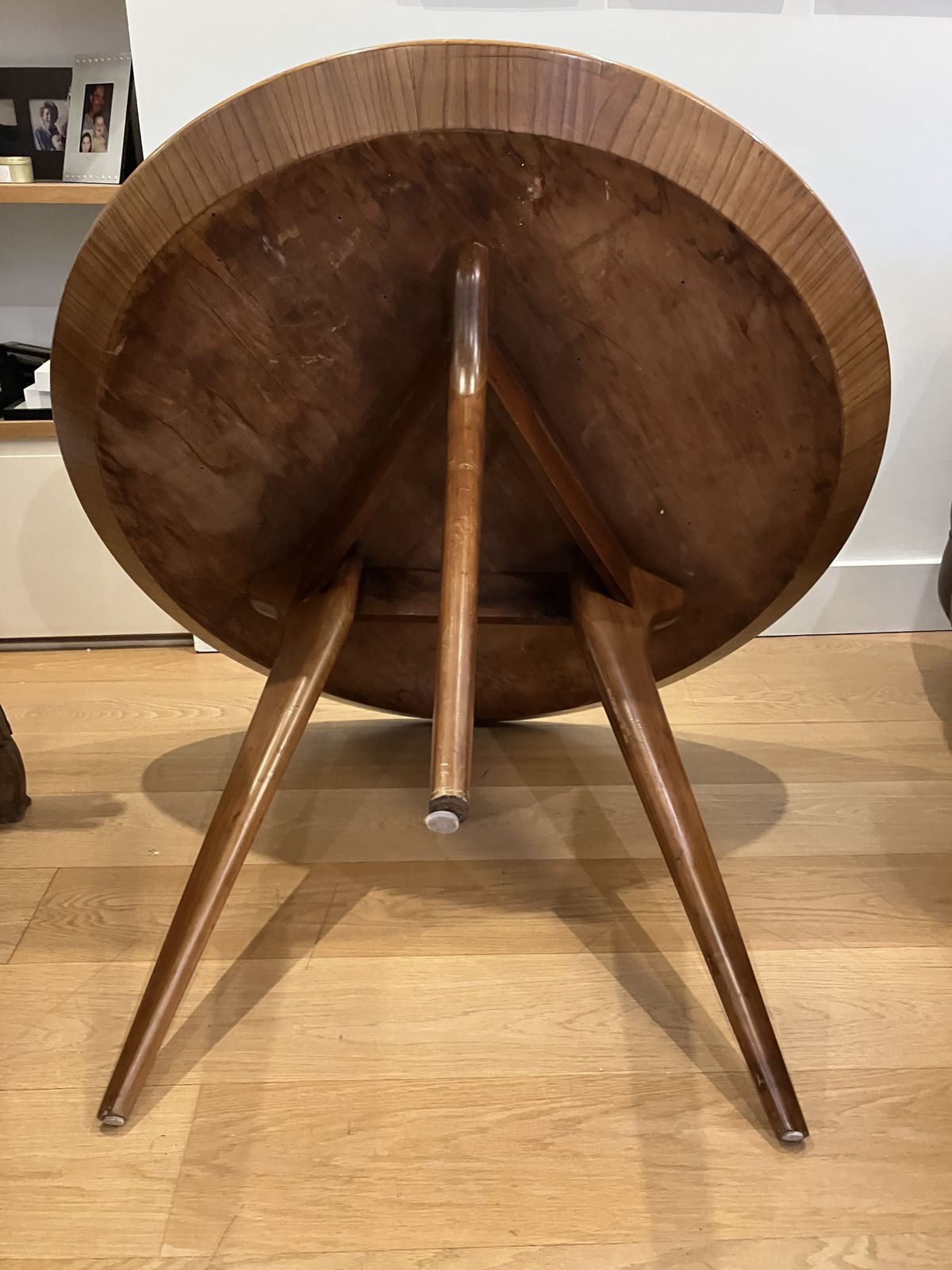 Round Table, Beautiful Wood With Amazing Blue Top. Italian Made photo 450.0
