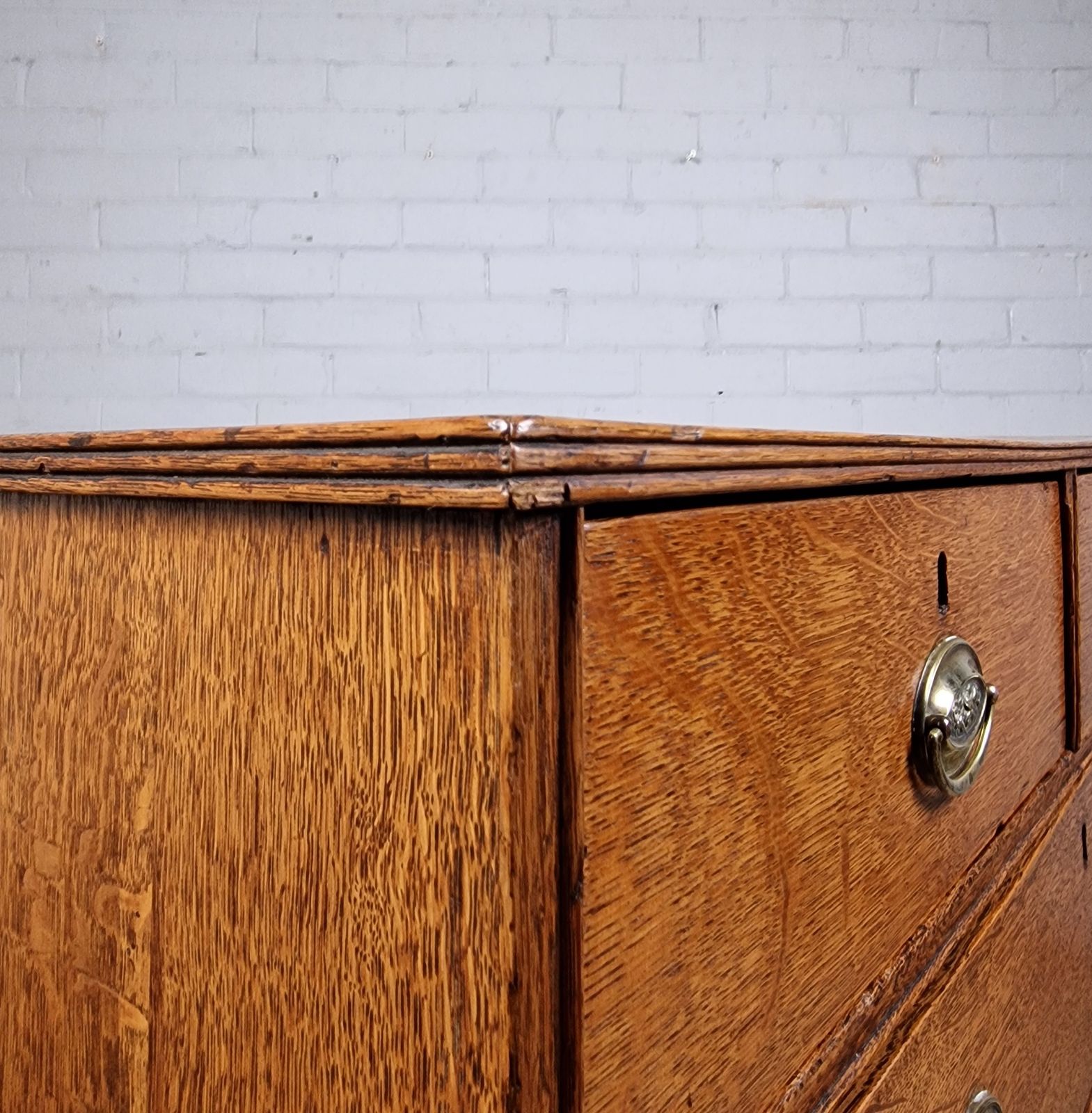 Georgian Oak Chest Of Drawers, Mid 20th Century photo for sale