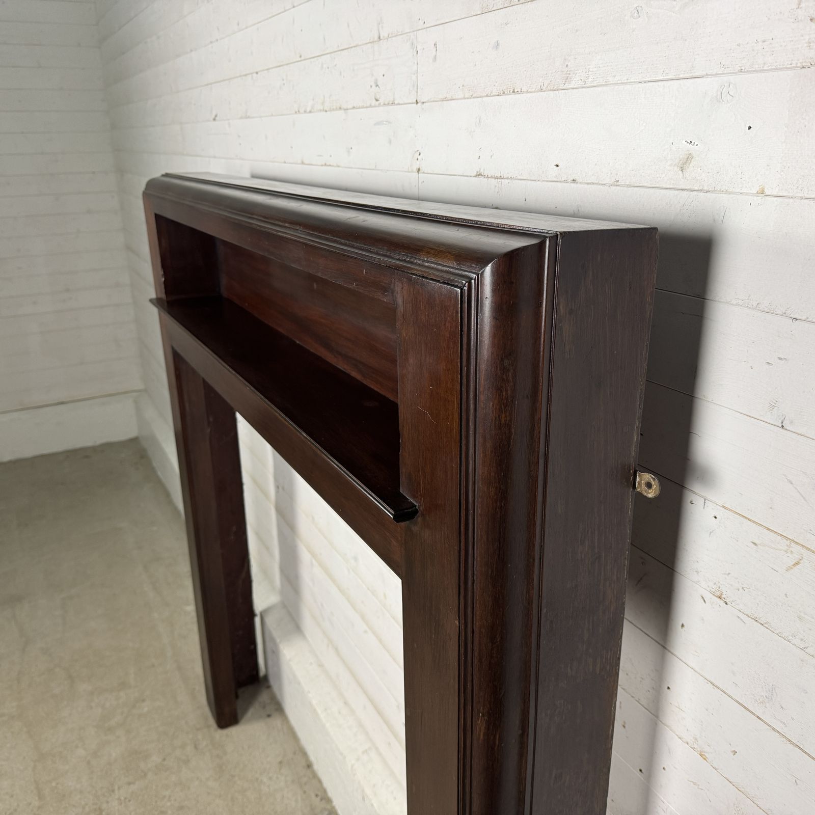 Reclaimed 1930’s Deco Mahogany Fire Surround photo for sale