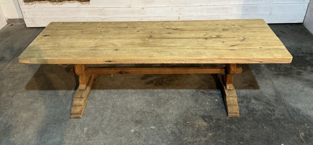 Larger Characterful French Oak Farmhouse Dining Table photo Furniture