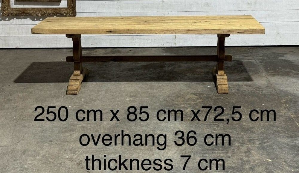 photo furniture Larger Characterful French Oak Farmhouse Dining Table