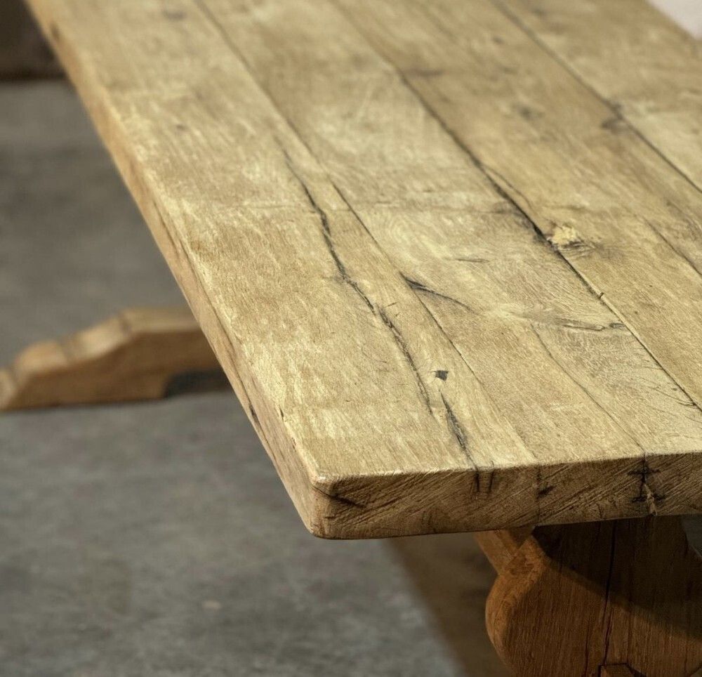 photo for sale Larger Characterful French Oak Farmhouse Dining Table