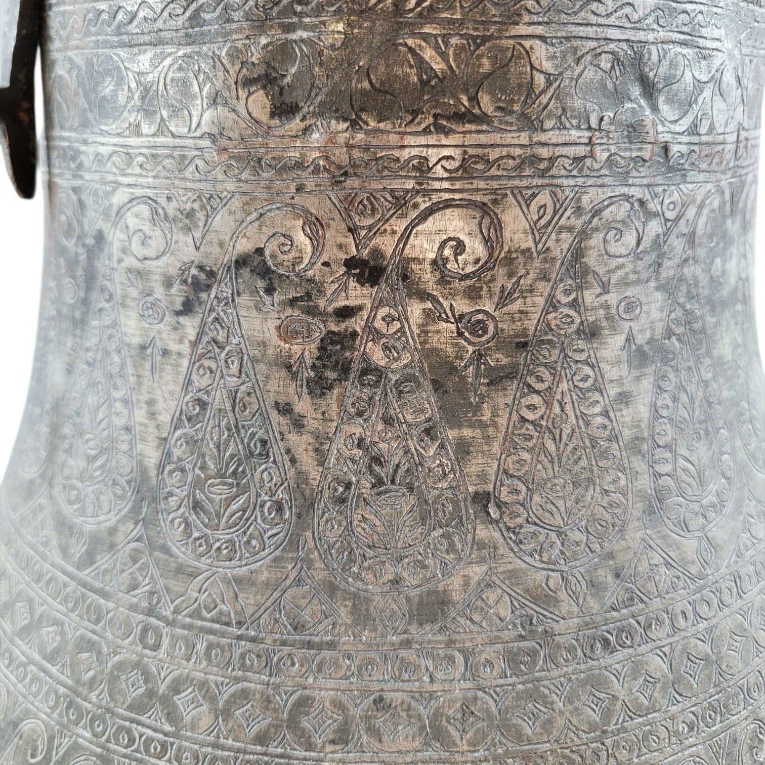 photo buy Ritual Vessel, Persia, 18th C – Hand Engraved Bronze āb Zan, Museum Quality