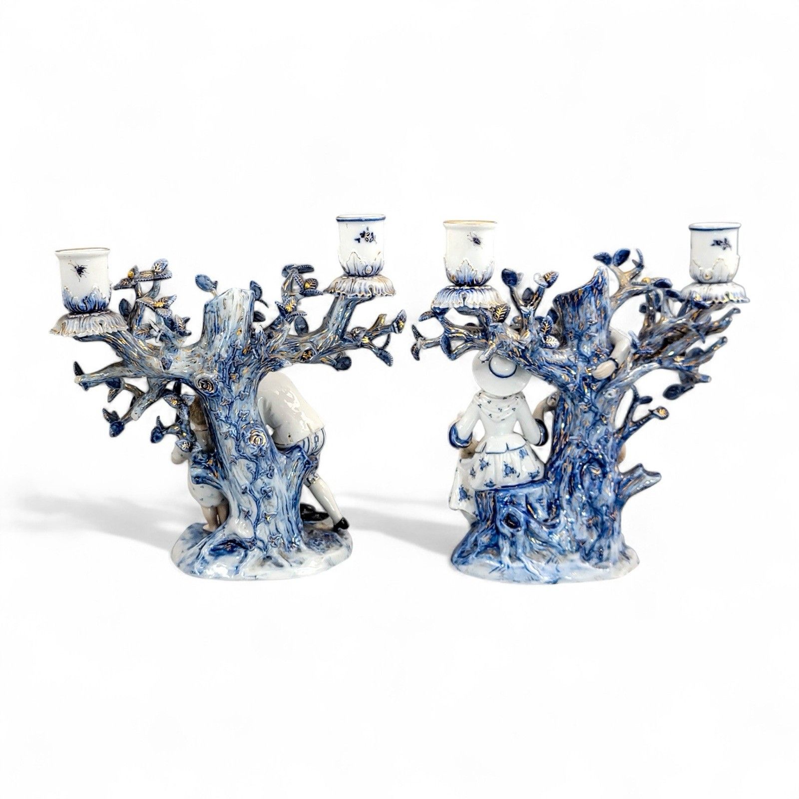 photo vintage Ernst Bohne & Söhne, Rudolstadt — Pair Of Figural Candelabra, C. 1878