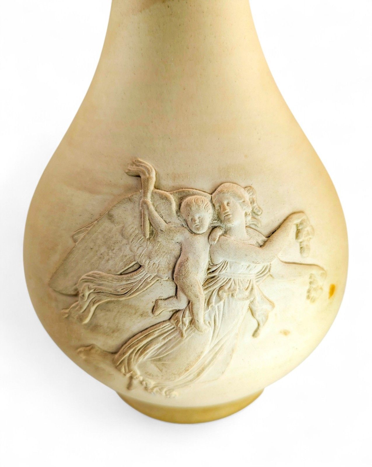 Home Decor Antique P. Ipsens Enke “Angel Of The Night” Bisque Vase, C. 1880–1900 photo