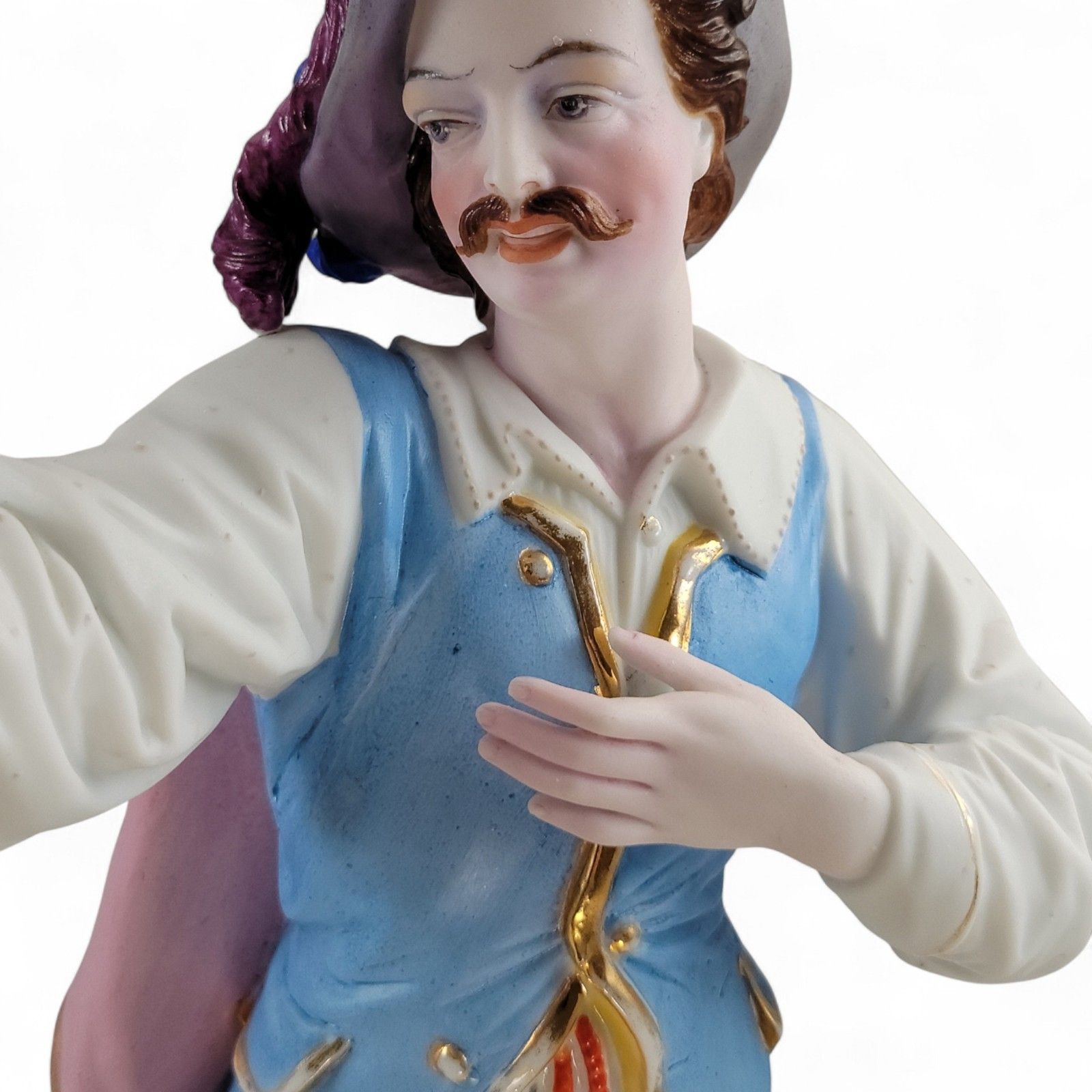 Pair Of Large French Porcelain Figures, Vion Et Baury Style, Paris C. 1870 photo vintage