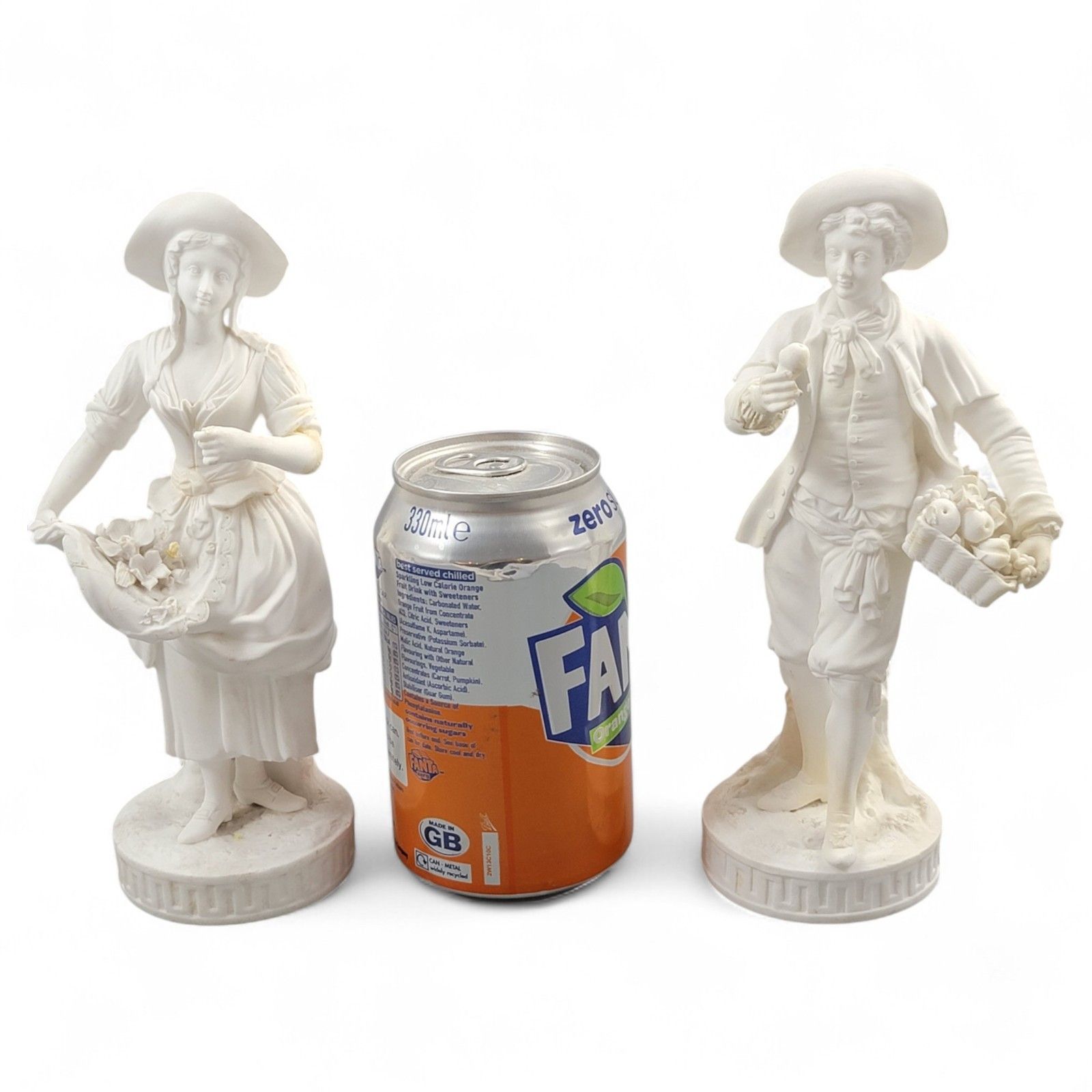 Home Decor Anique Victorian Minton Parian Biscuit Porcelain Figures “The Gardeners”, C.1845 photo