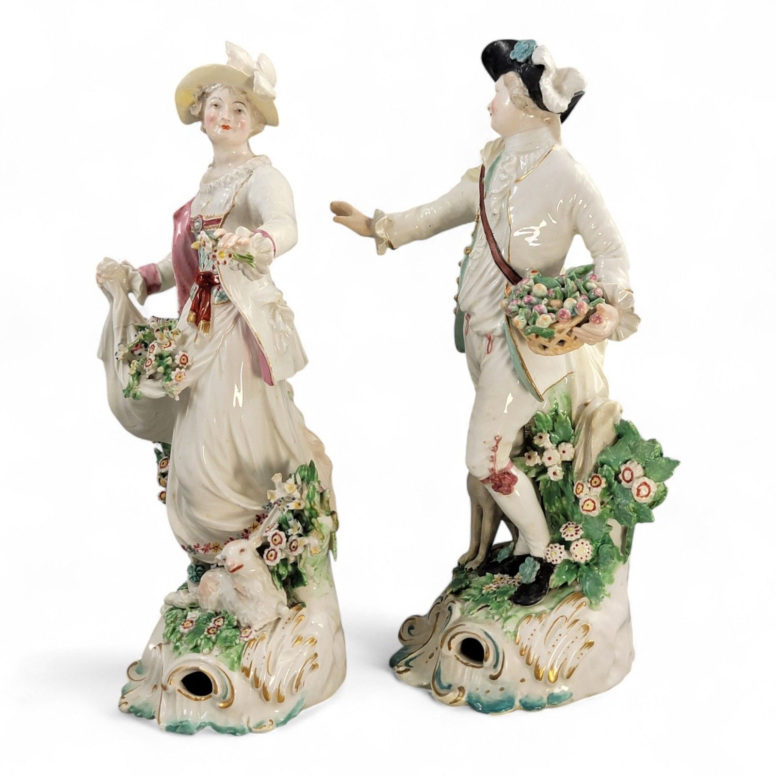Derby Porcelain Pair “Dresden Shepherds” C.1760 – Shepherd And Shepherdess photo furniture