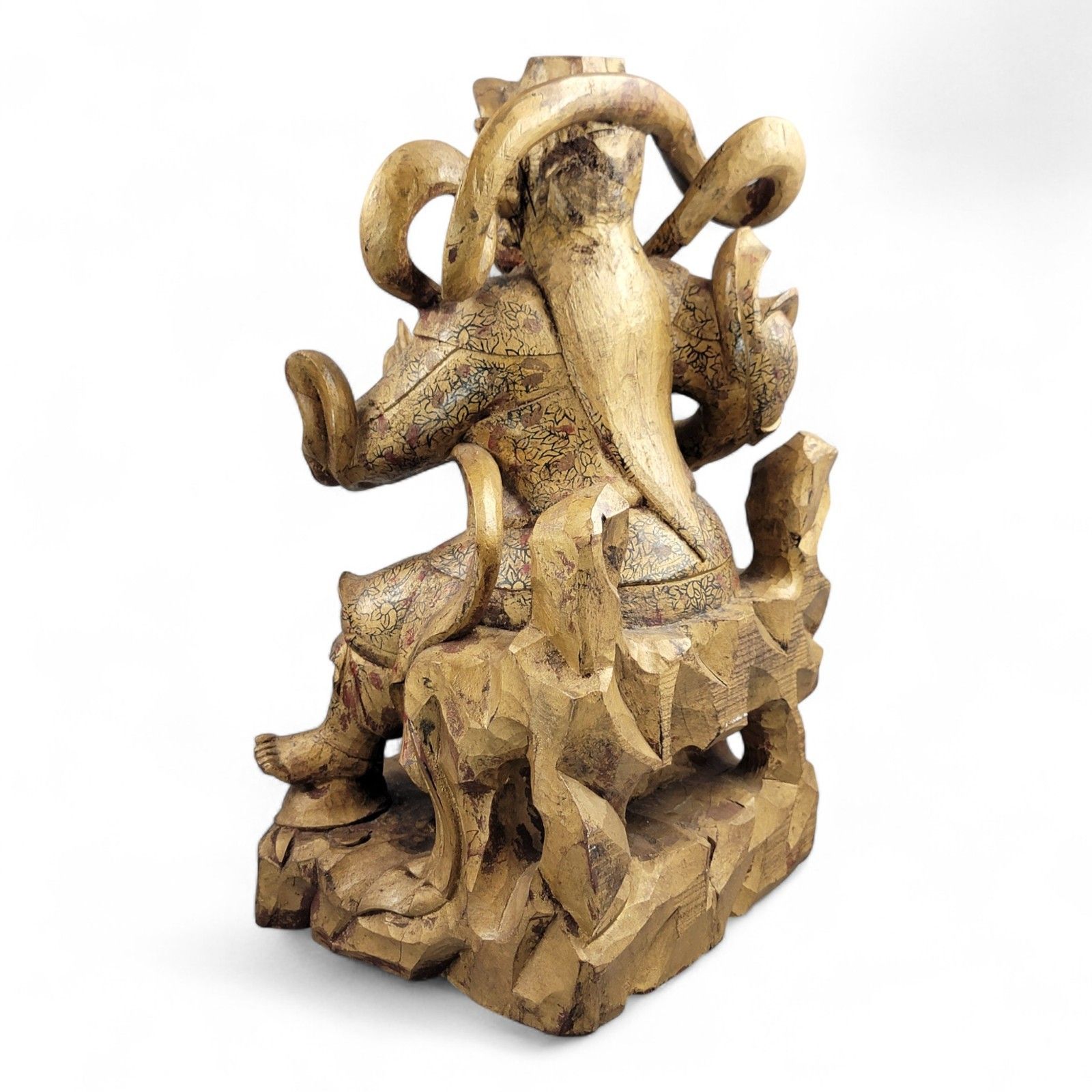 Large 19th Century Chinese Temple Guardian “Zhenwu”, Gilt Painted Wood Figurine photo 3000.0