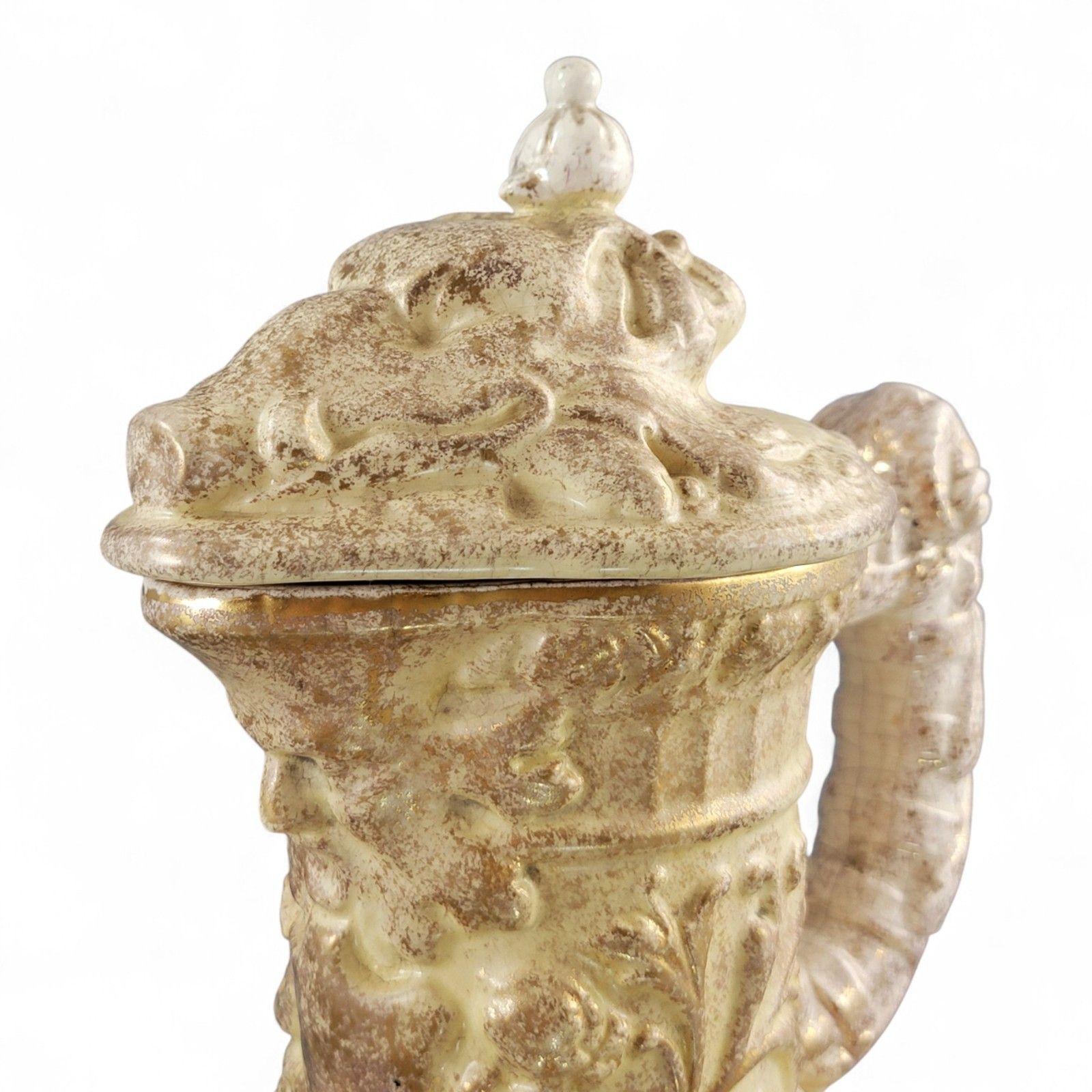 Home Decor Antique Monumental French Wine Ewer C.1875–95 Choisy Le Roi Or Sarreguemines photo