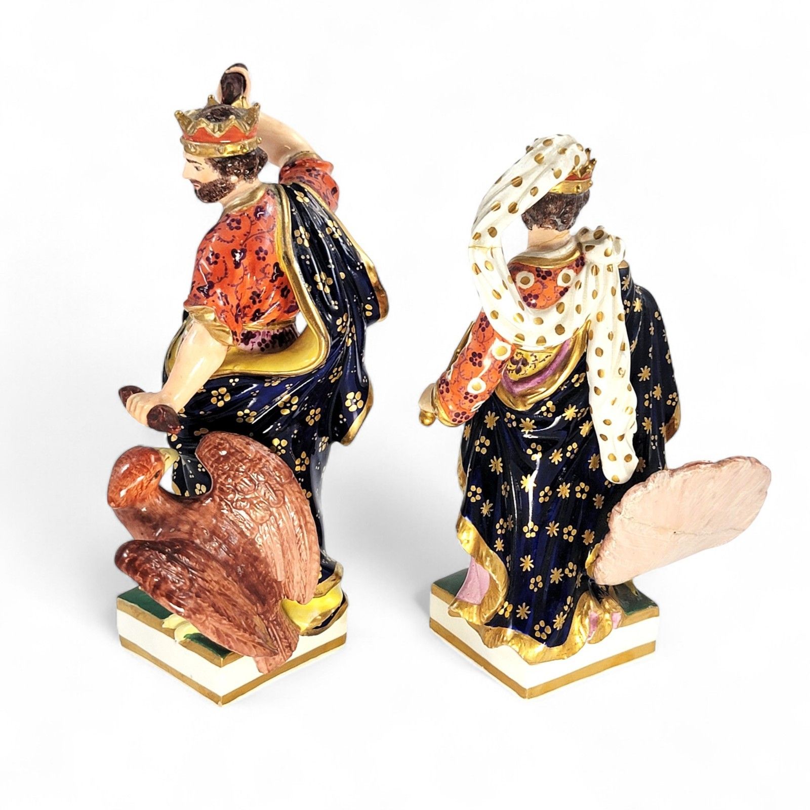 Antique Georgian Royal Crown Derby Jupiter And Juno Figures, Bloor Period C.1830 photo for sale