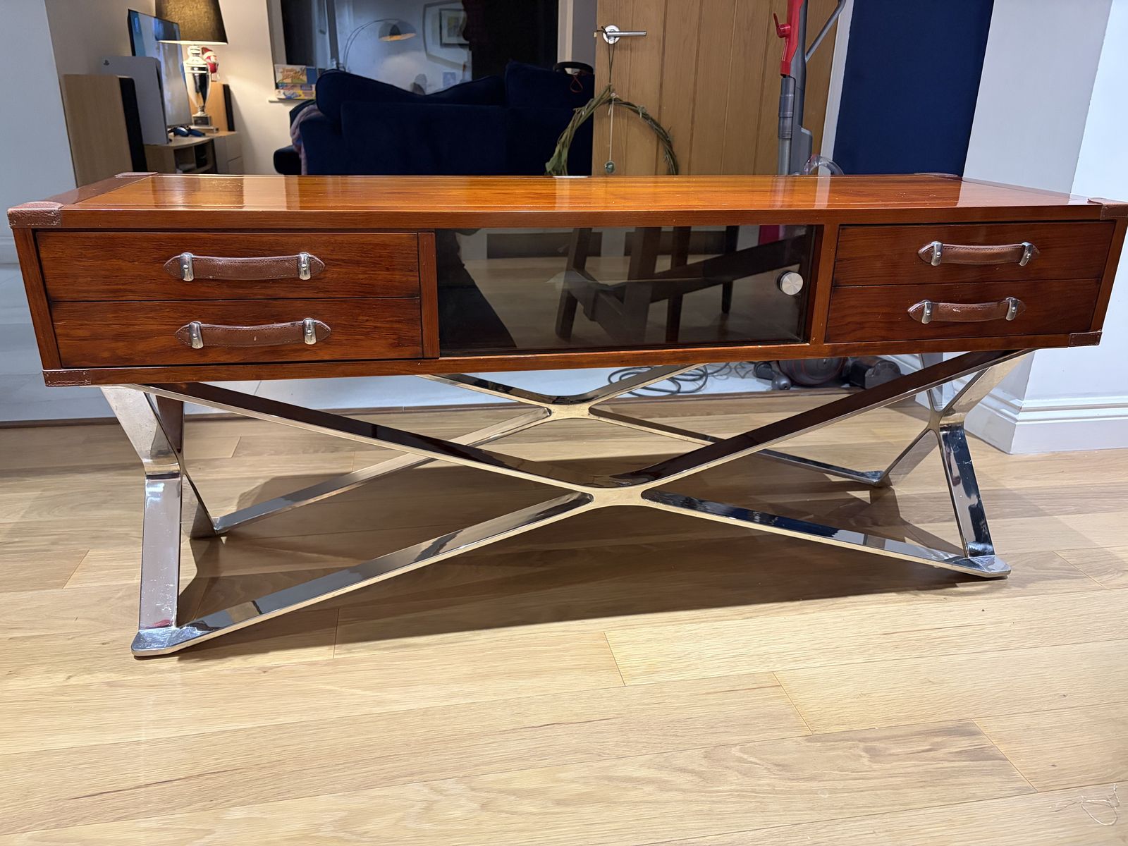 Star Bay Rockefeller Media Unit | Rosewood & Leather | Explorer Campaign Furniture