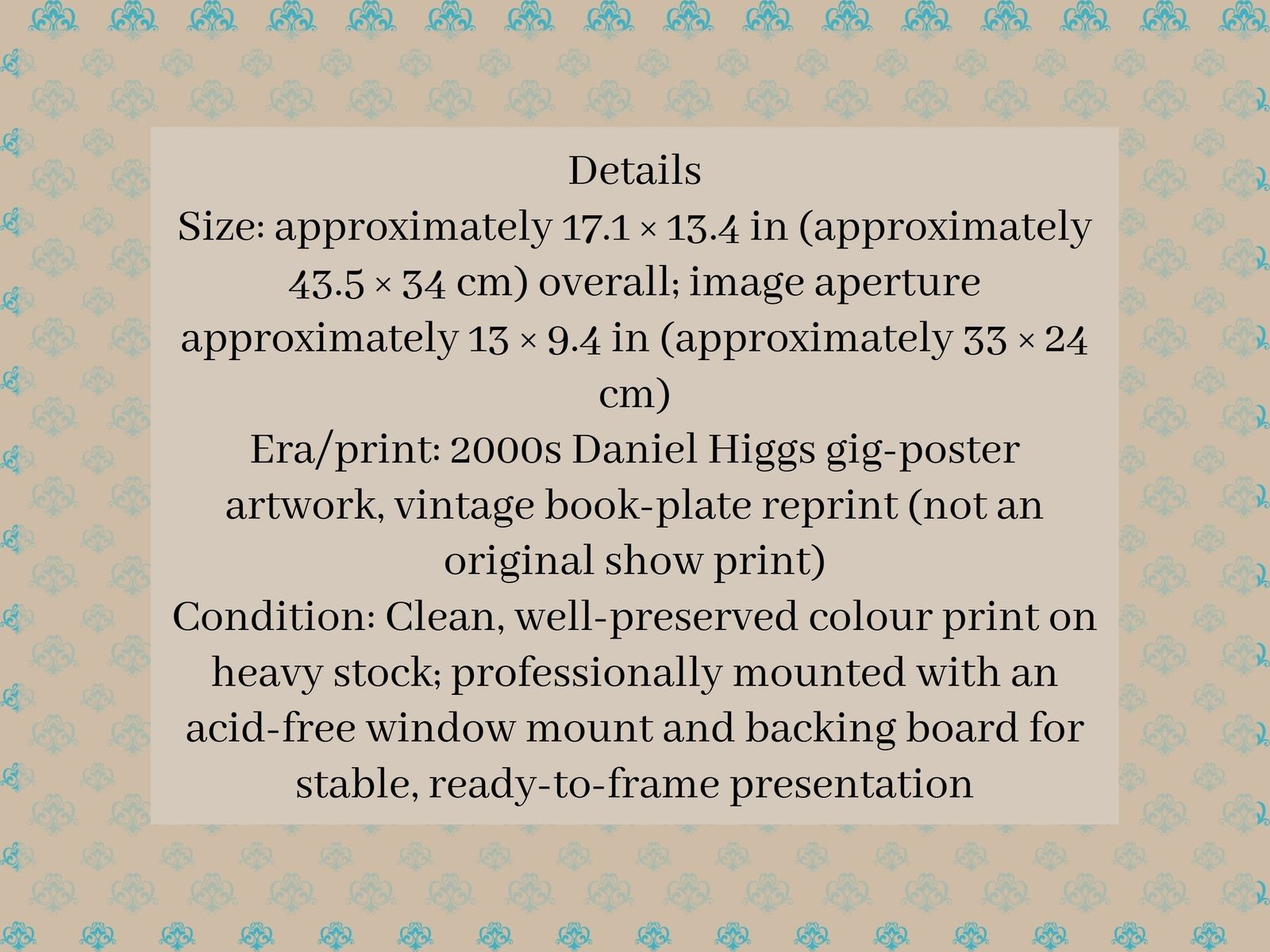 Gig Poster Art Print, Daniel Higgs Illustration, Den Haag Concert Artwork, 2000s Music Wall Decor, Alternative Design photo Art