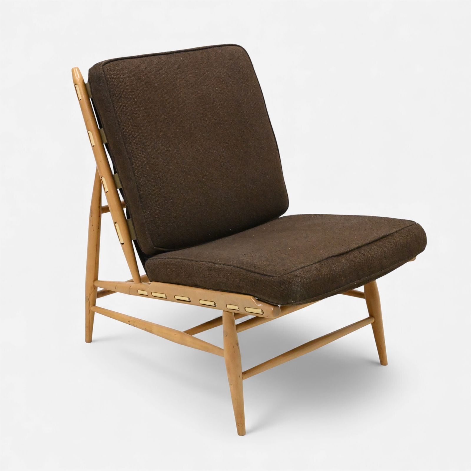 photo furniture Ercol 1950s 60s Easy Chair Model 427 Light Finish New Webbing Free Uk Delivery