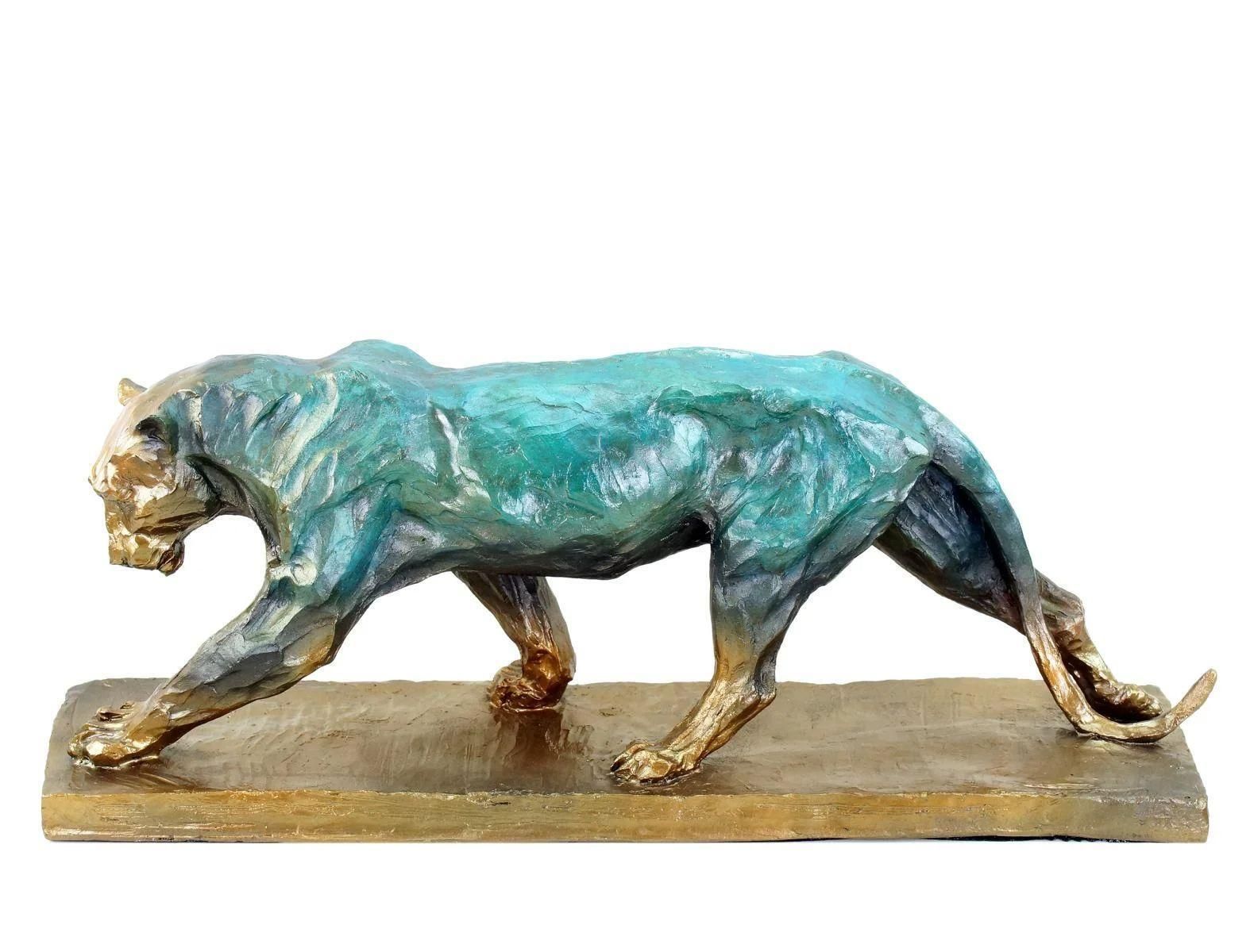 Walking Panther Statue In The Style Of Rembrandt Bugatti. Bronze Sculpture. photo for sale