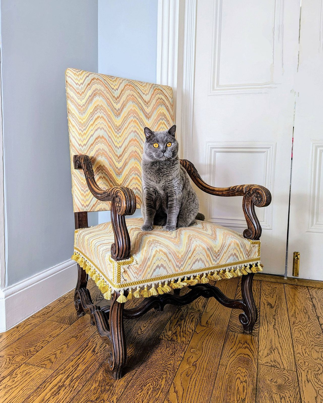 A Charming French Antique Carved Walnut Framed Armchair In Louis XIV Style C1860 photo vinterior