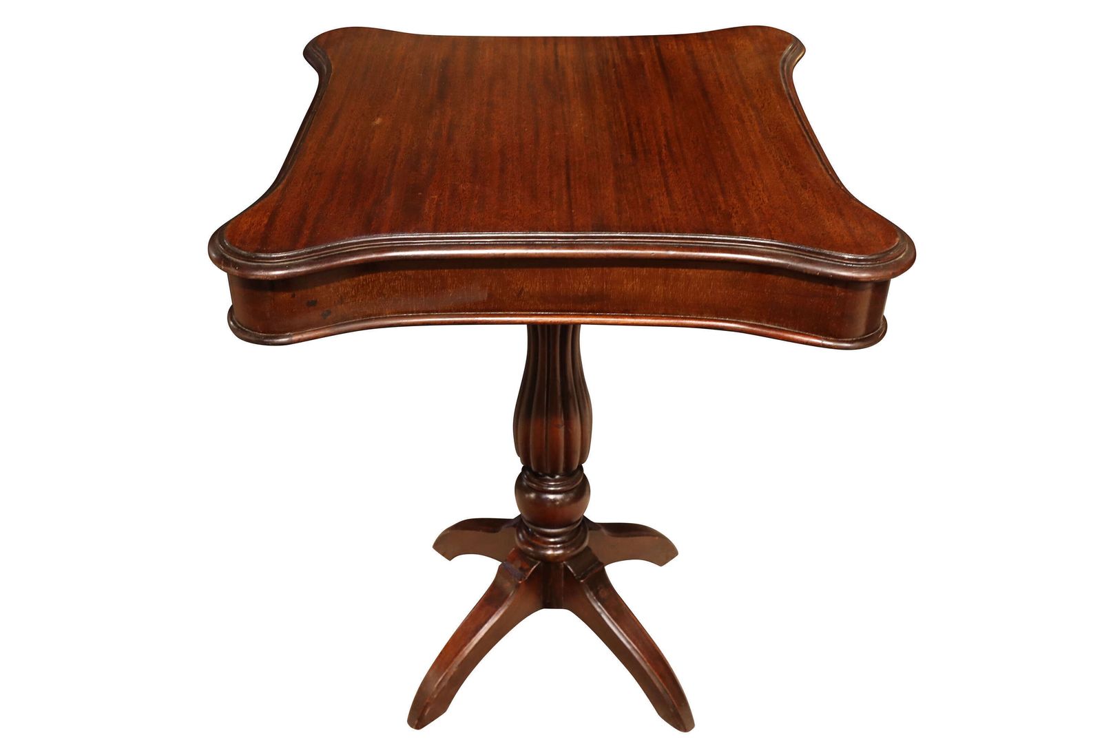 Unusual Early Victorian Mahogany Swivel Top Gaming Table, C.1840