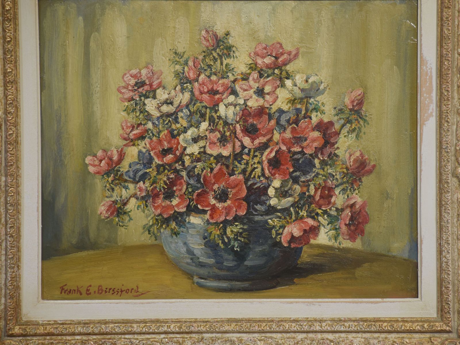 Oil On Canvas Still Life Of Flower photo buy