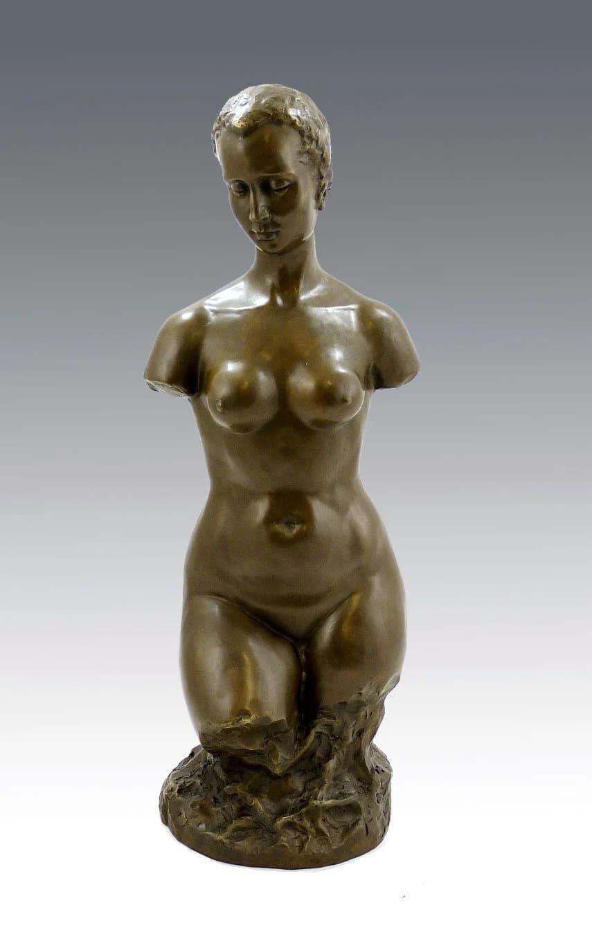 Bronze Sculpture Of A Woman's Torso, 20th Century photo buy