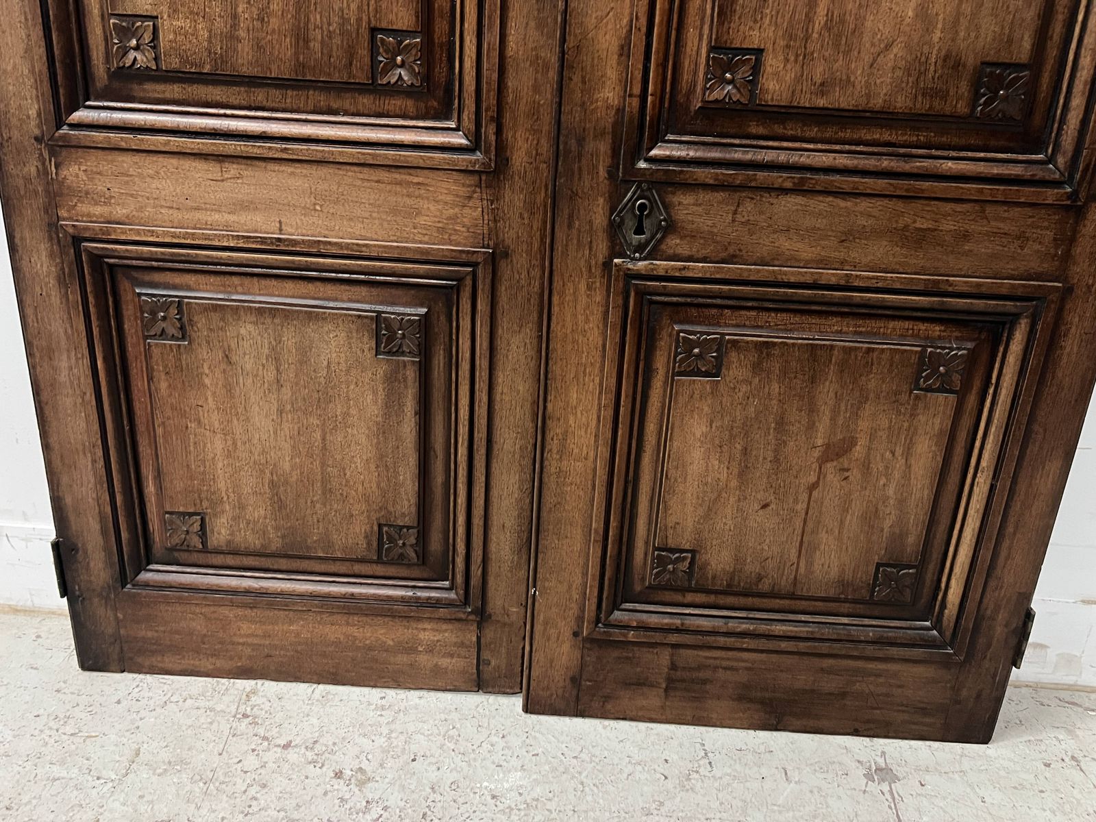 Page 1 Of 16 Pair Of 18th Century Solid Walnut Double Panel Doors photo for sale