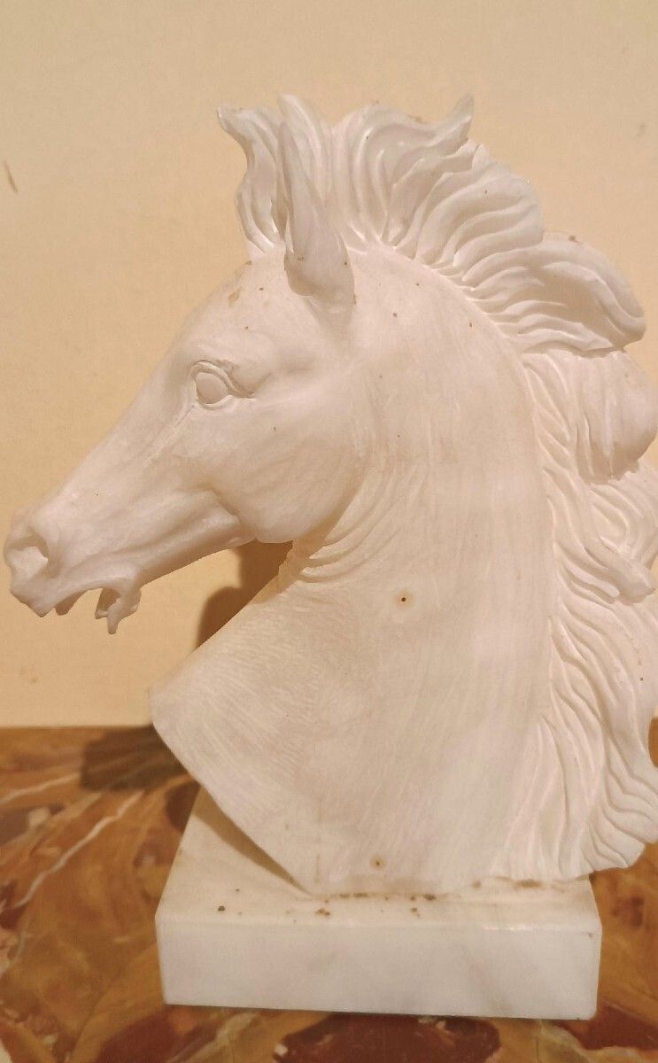 A 1930s Alabaster Sculpture Depicting A Horse photo 417.0