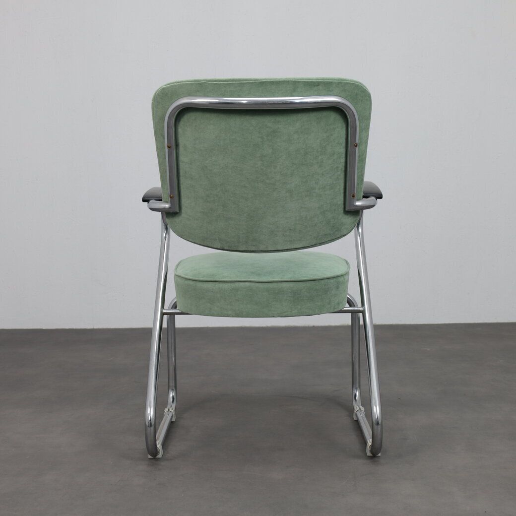 Pair Of Tubular Steel Armchairs By Paul Schuitema For Fana Metaal Netherlands 1950s photo 684.0