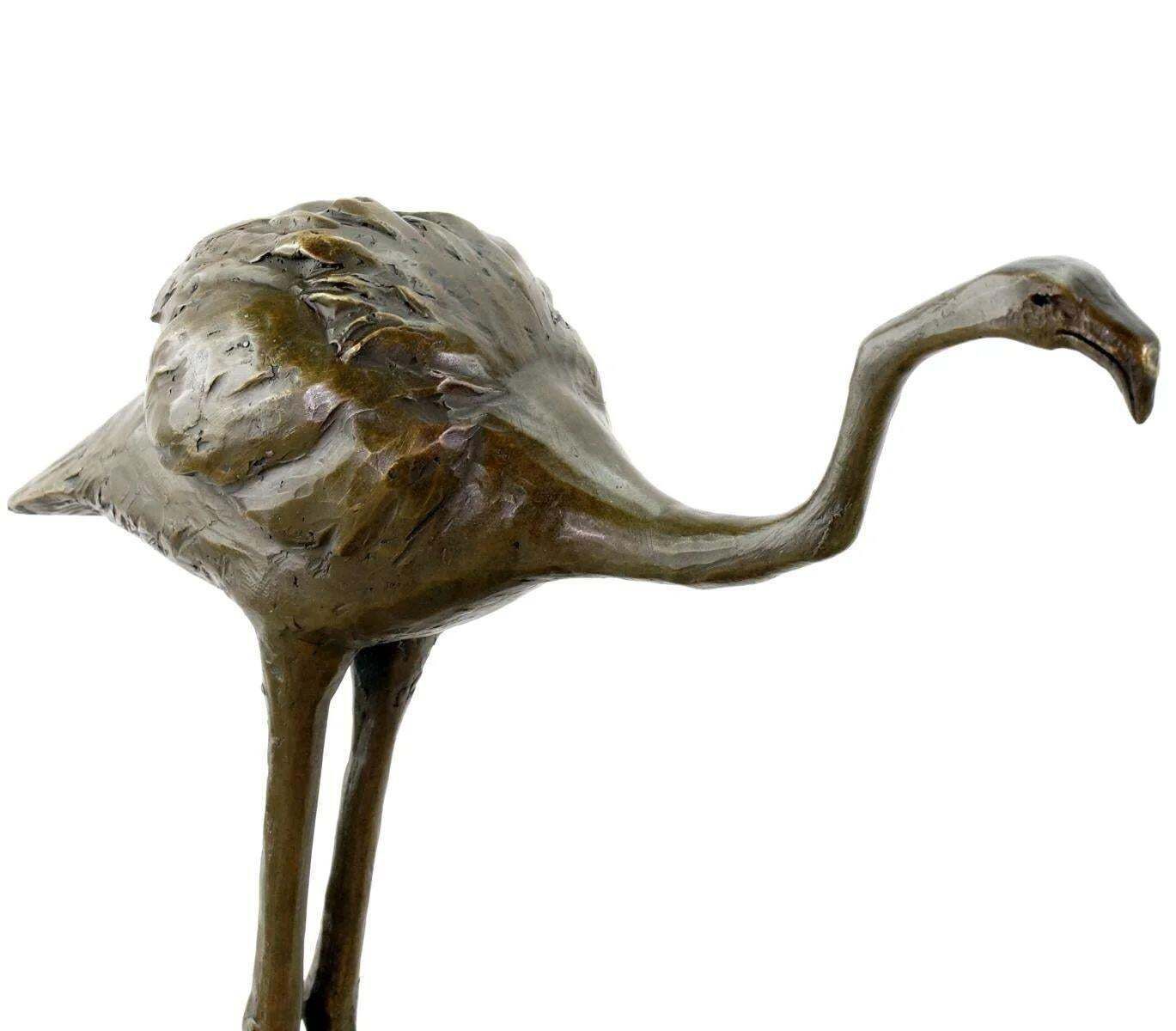 Bronze Statue Of Two Pink Flamingos In The Style Of Rembrandt Bugatti photo furniture