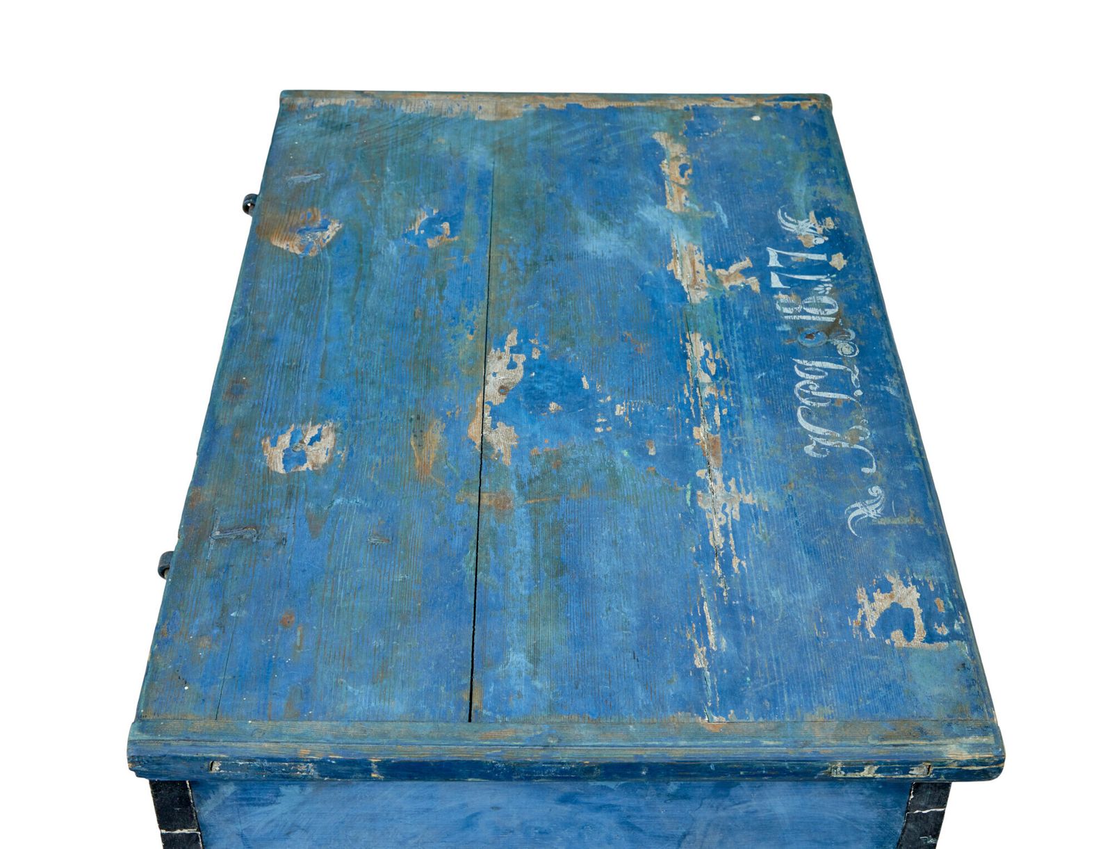 19th Century Swedish Hand Painted Pine Blanket Box photo Home Decor