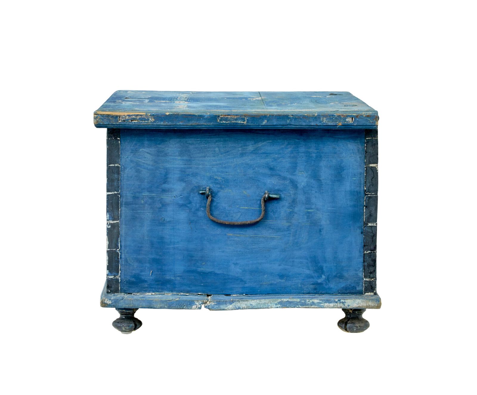19th Century Swedish Hand Painted Pine Blanket Box photo buy