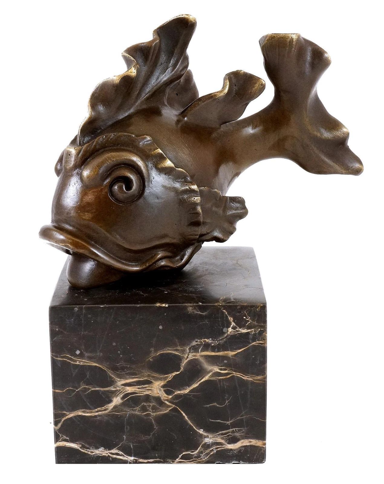 Cute Goldfish   Exquisite Bronze Animal Figurine photo furniture