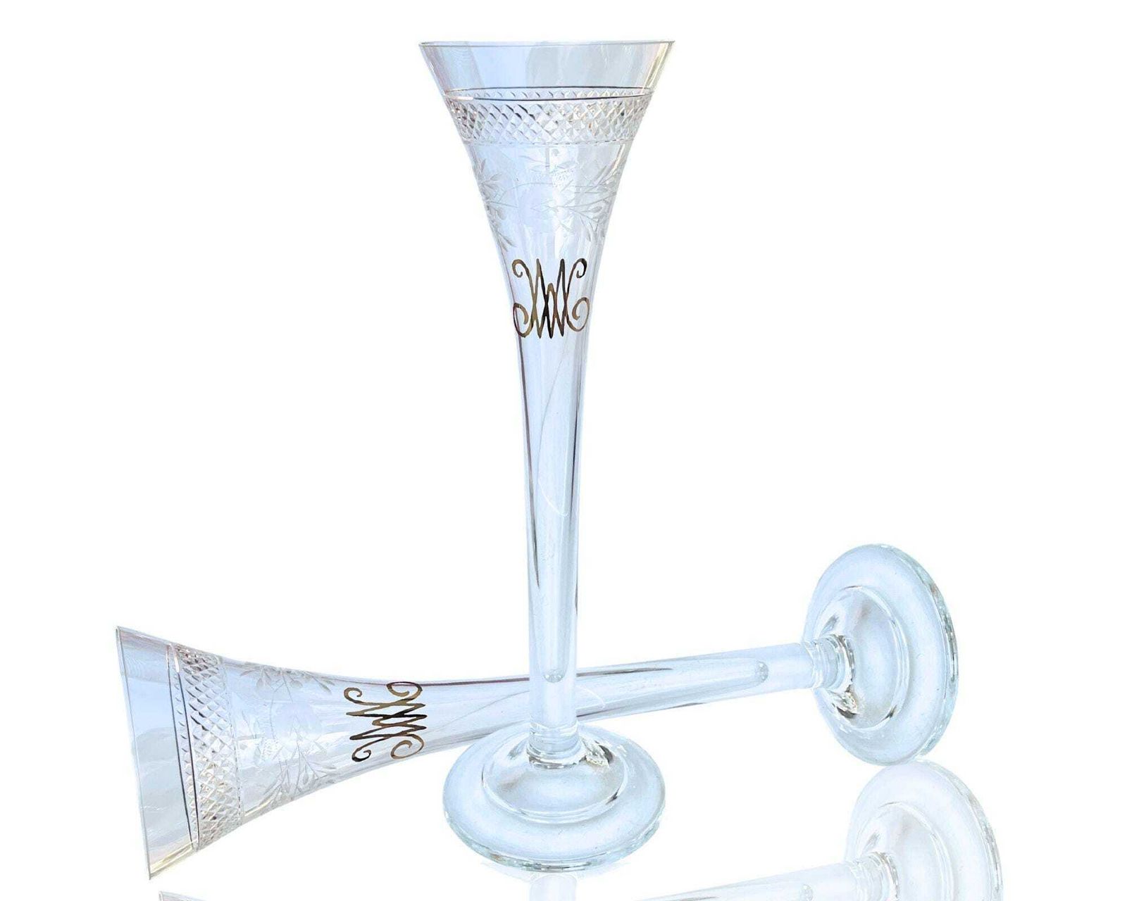 Kristallen Champagnefluiten | 2 Stuks | Handgeslepen | Furst Von Metternich
