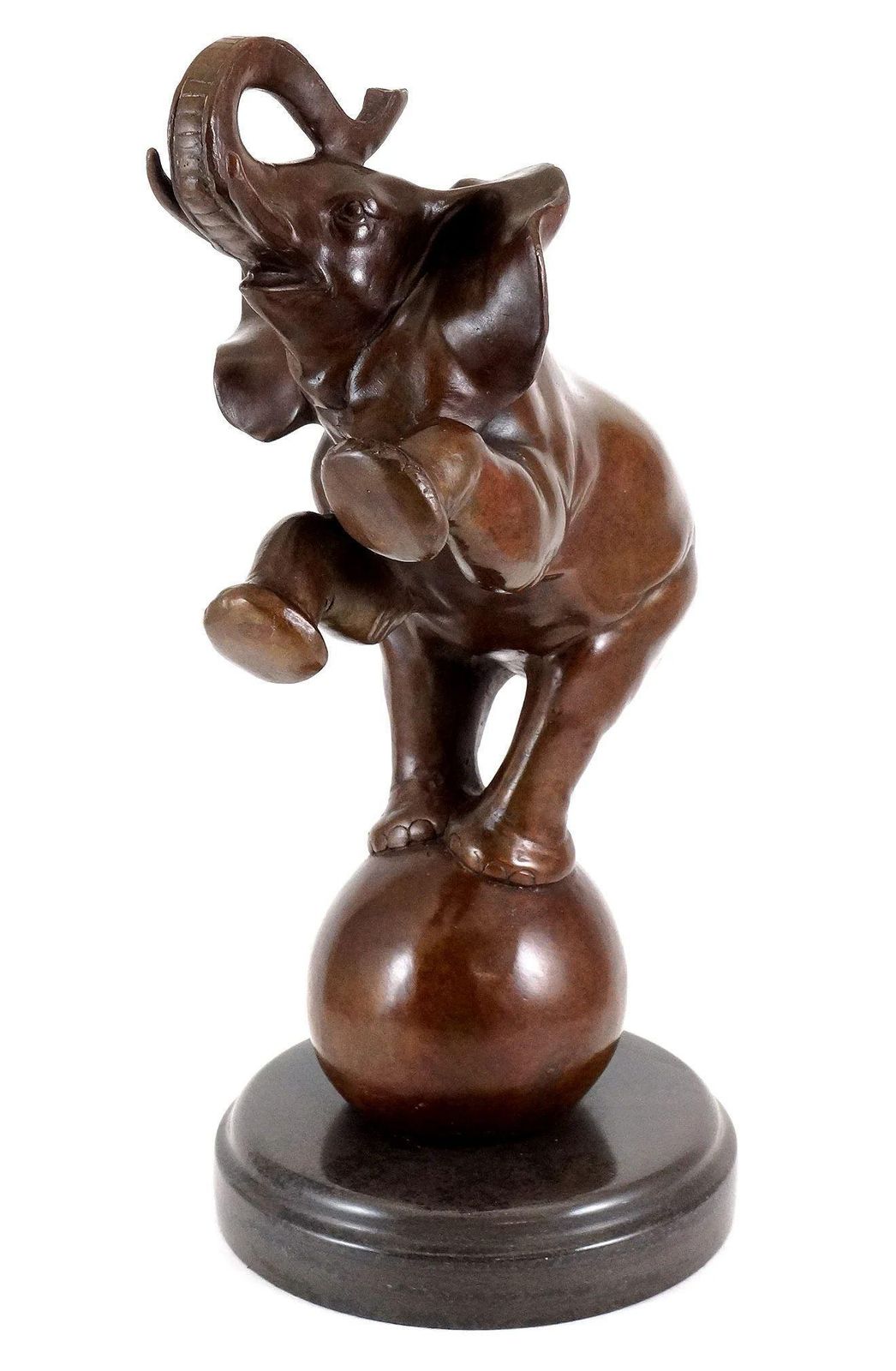 Rembrandt Bugatti In The Style Of Elephant On Ball And Ball, Animal Sculpture In Bronze photo Art
