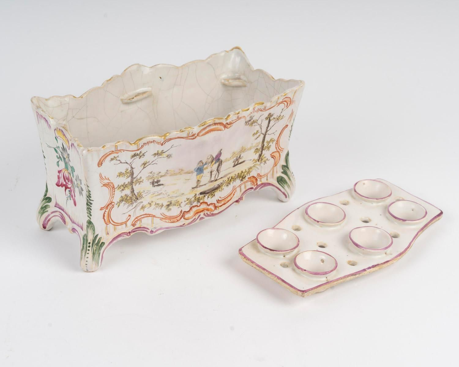 Bouquetière, An 18th Century Porcelain Vase. photo Home Decor