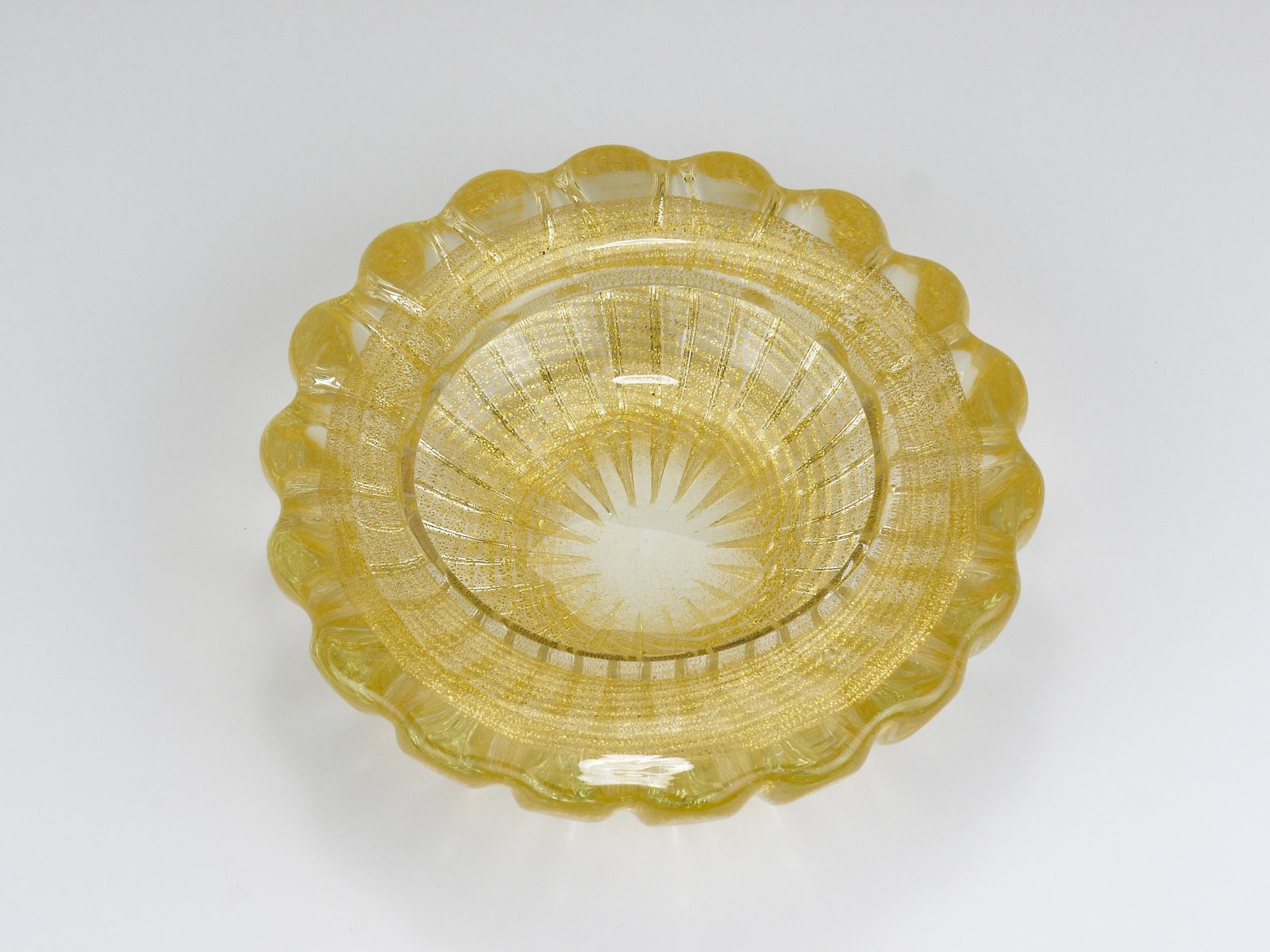 Home Decor Ercole Barovier & Toso Cordonato D’oro Golden Murano Glass Bowl, Italy, 1960s photo