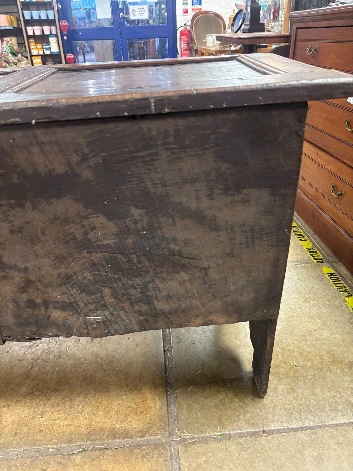 photo for sale Antique 17th Century Oak Coffer As Found