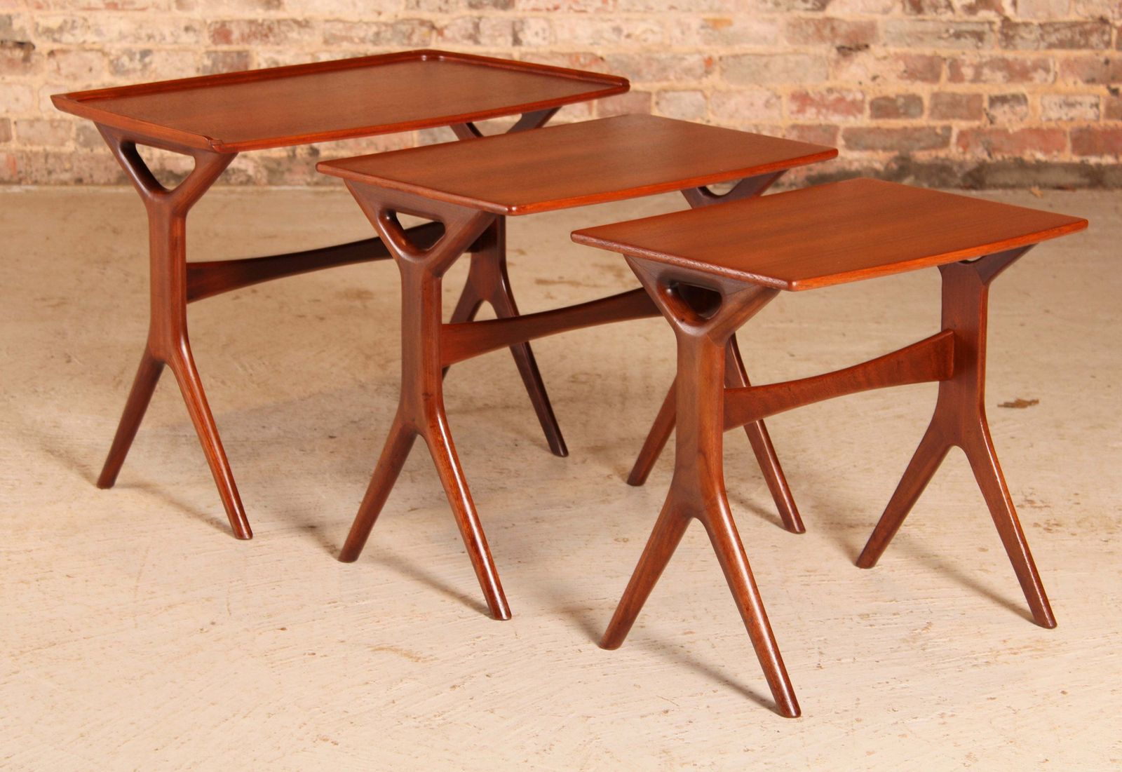 Danish Mid Century Teak Nest Of Tables By Johannes Andersen For Cfc Silkeborg, Circa 1960s photo 1450.0