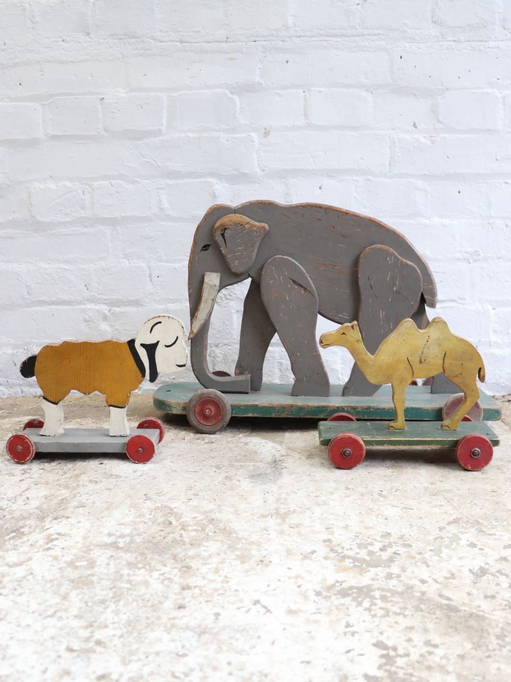 photo furniture Lovely Antique French Wooden Pull Along Toy