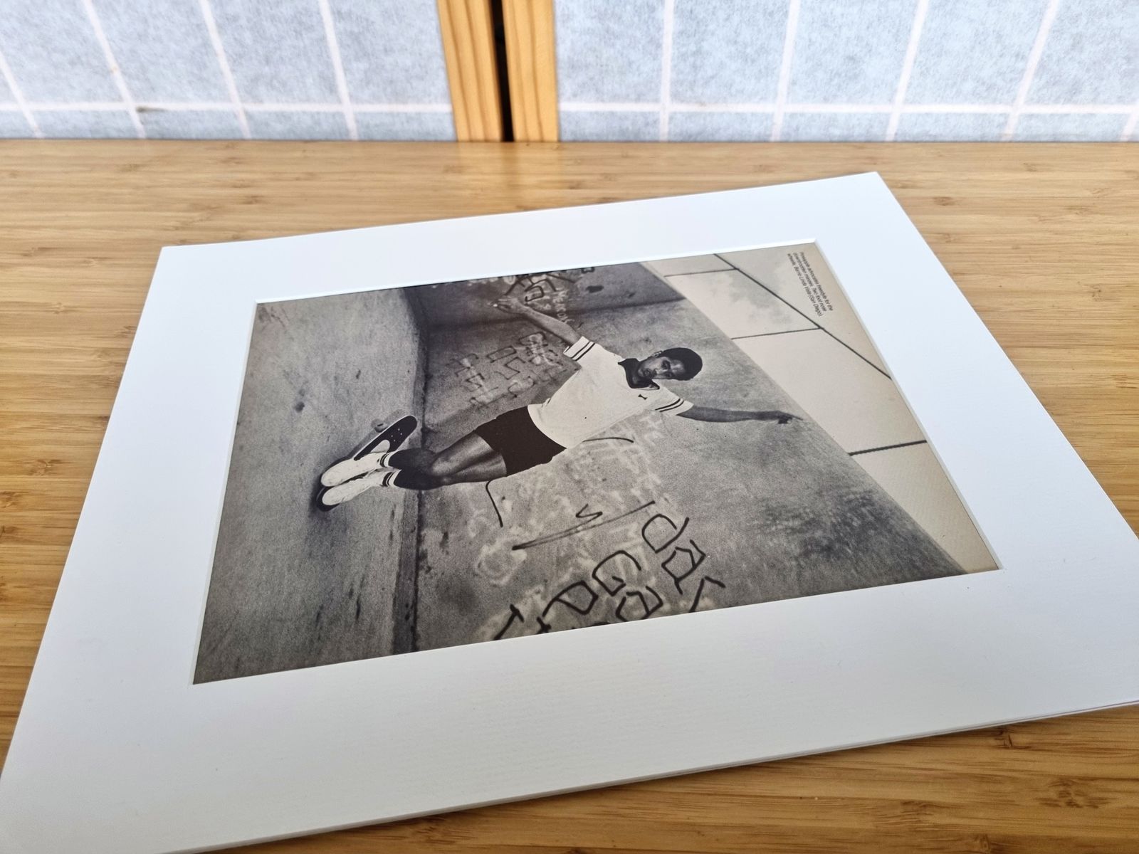 Art Skate Culture Photo Page, 1980s Freestyle Skateboarding Print, Doug Pineapple Saladino G&S Era, Collector Art, San Diego Barrio Linda Vista photo
